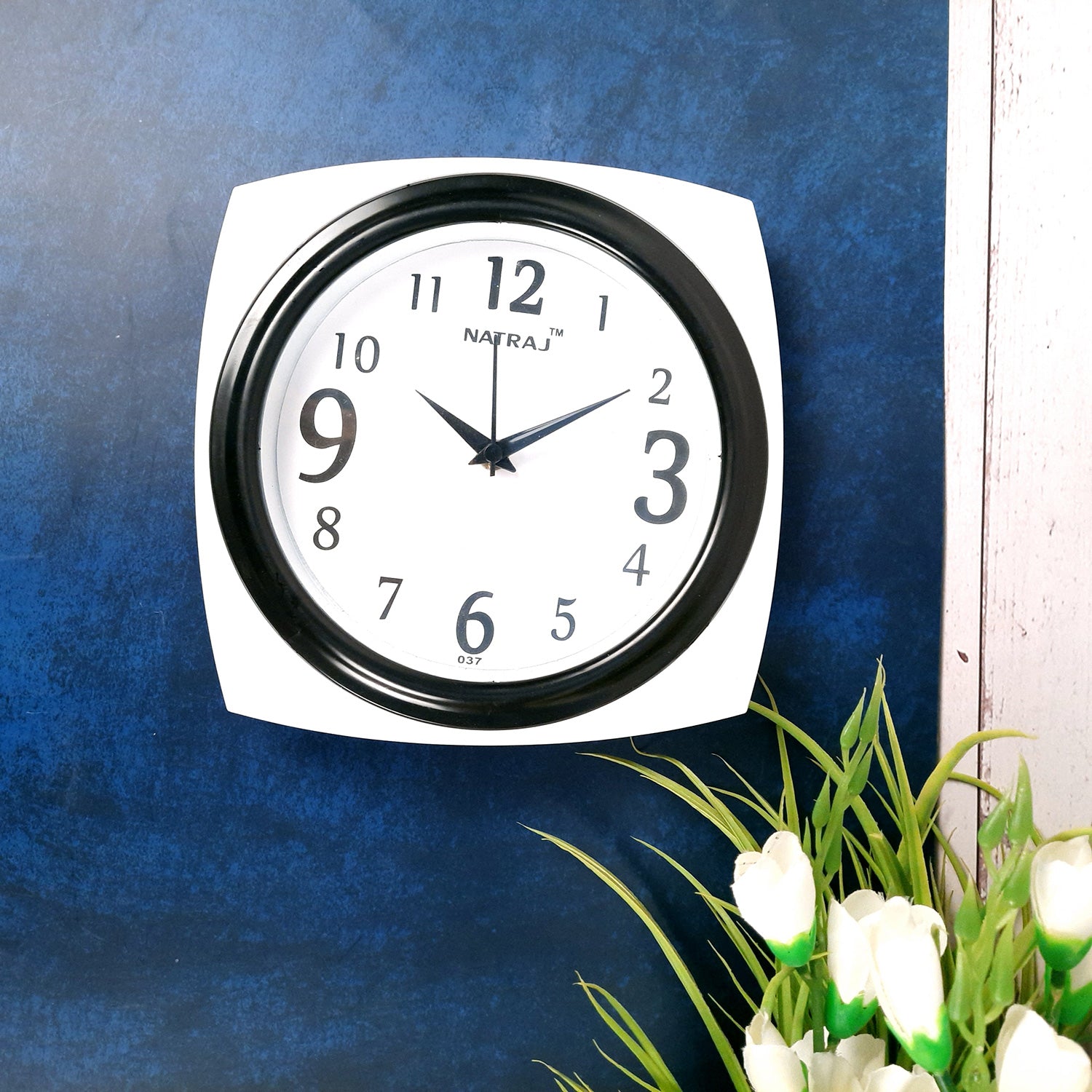 Wall Clock | Stylish Square Clock Wall Mount - For Home, Living Room, Bedroom, Office & Hall Decoration & Gifts - Apkamart