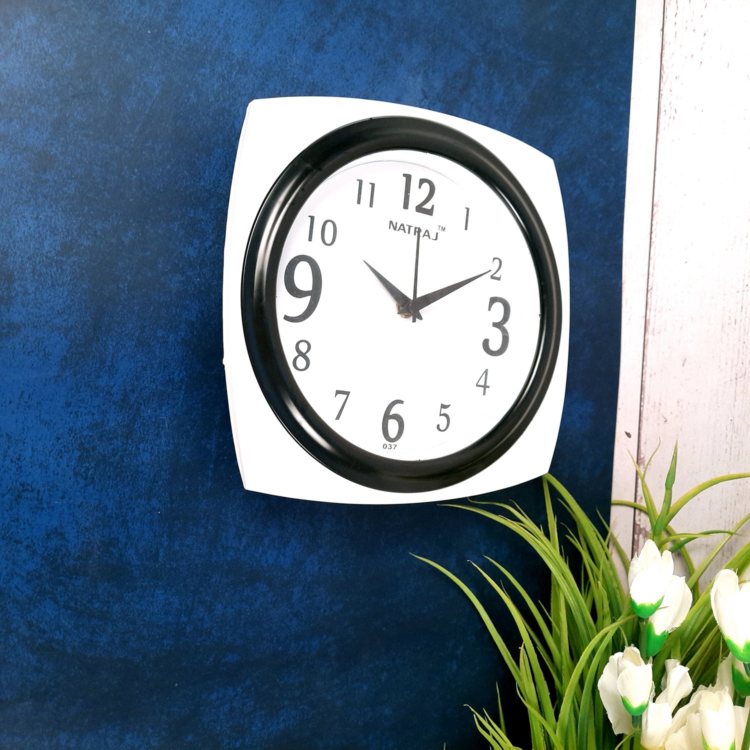 Wall Clock | Stylish Square Clock Wall Mount - For Home, Living Room, Bedroom, Office & Hall Decoration & Gifts - Apkamart