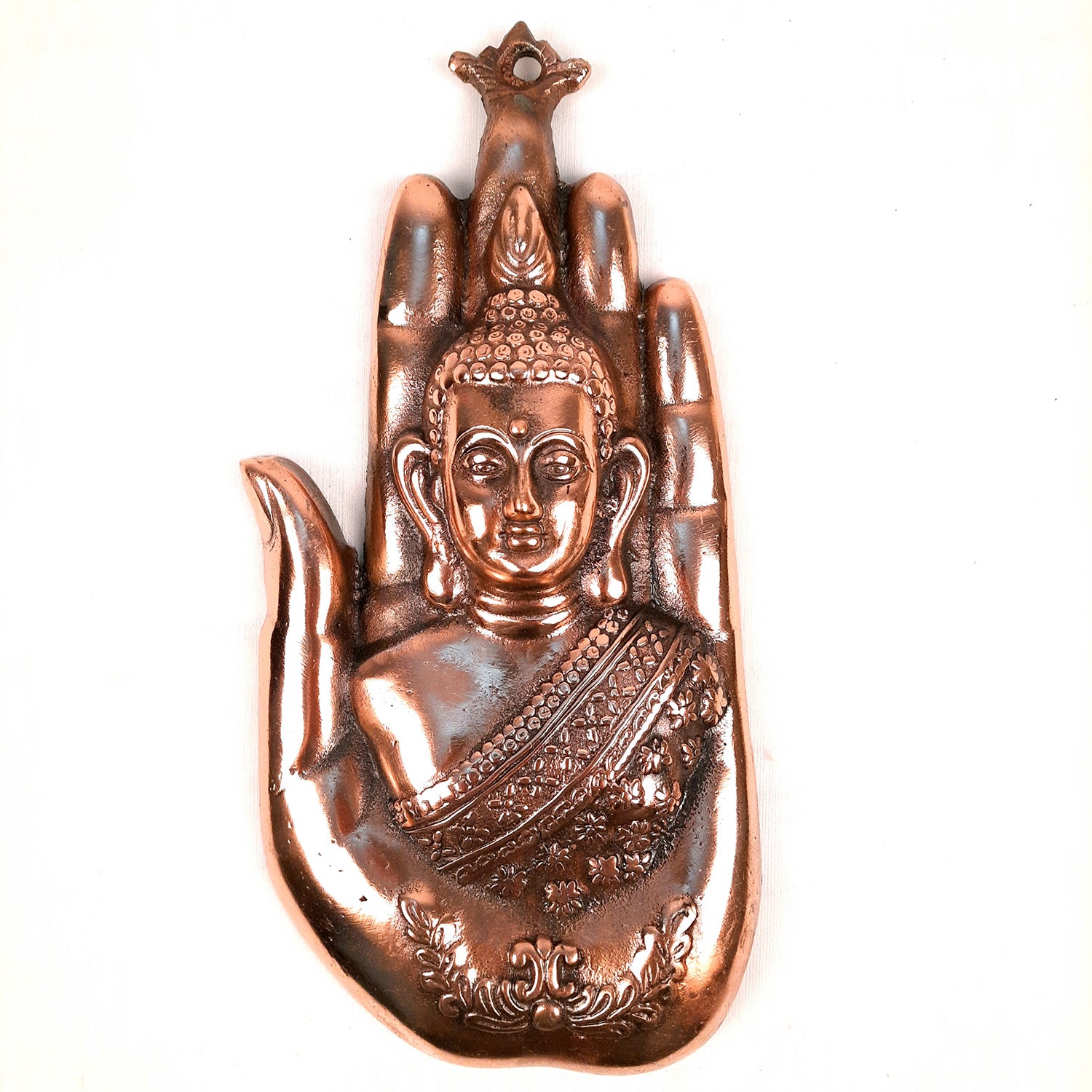 Buddha Wall Hanging Showpiece | Palm Buddha Wall Decor | Gautam Buddha Statue Wall Hanging - For Home & Wall Decor | Living Room, Office Decor & Gifts - 11 Inch - Apkamart