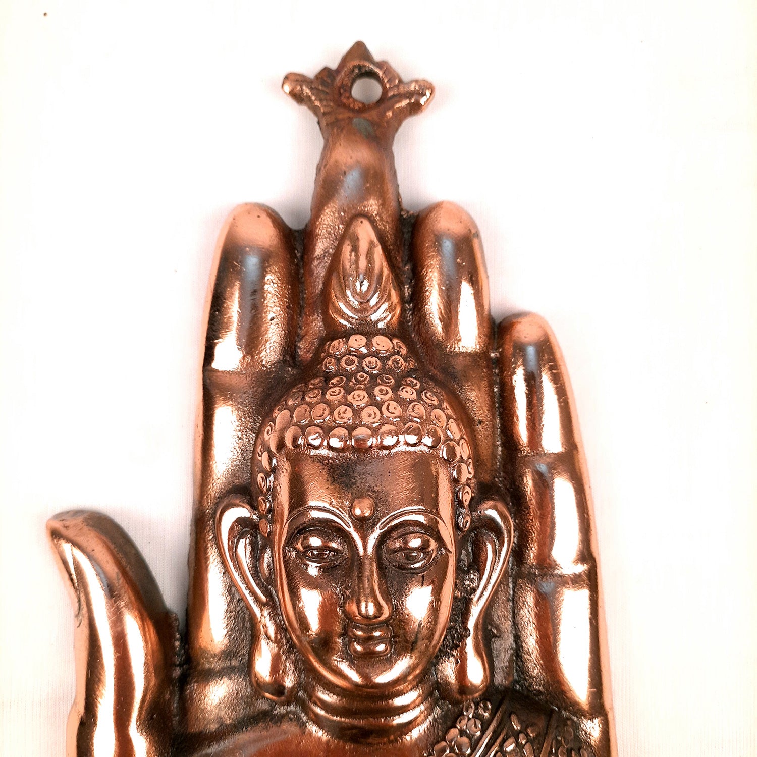 Buddha Wall Hanging Showpiece | Palm Buddha Wall Decor | Gautam Buddha Statue Wall Hanging - For Home & Wall Decor | Living Room, Office Decor & Gifts - 11 Inch - Apkamart