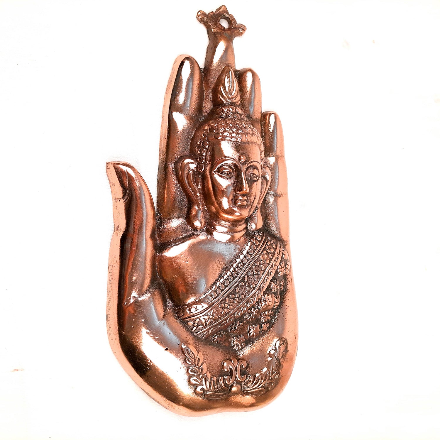 Buddha Wall Hanging Showpiece | Palm Buddha Wall Decor | Gautam Buddha Statue Wall Hanging - For Home & Wall Decor | Living Room, Office Decor & Gifts - 11 Inch - Apkamart