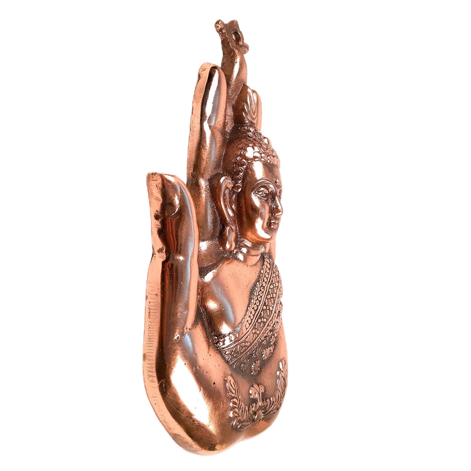 Buddha Wall Hanging Showpiece | Palm Buddha Wall Decor | Gautam Buddha Statue Wall Hanging - For Home & Wall Decor | Living Room, Office Decor & Gifts - 11 Inch - Apkamart