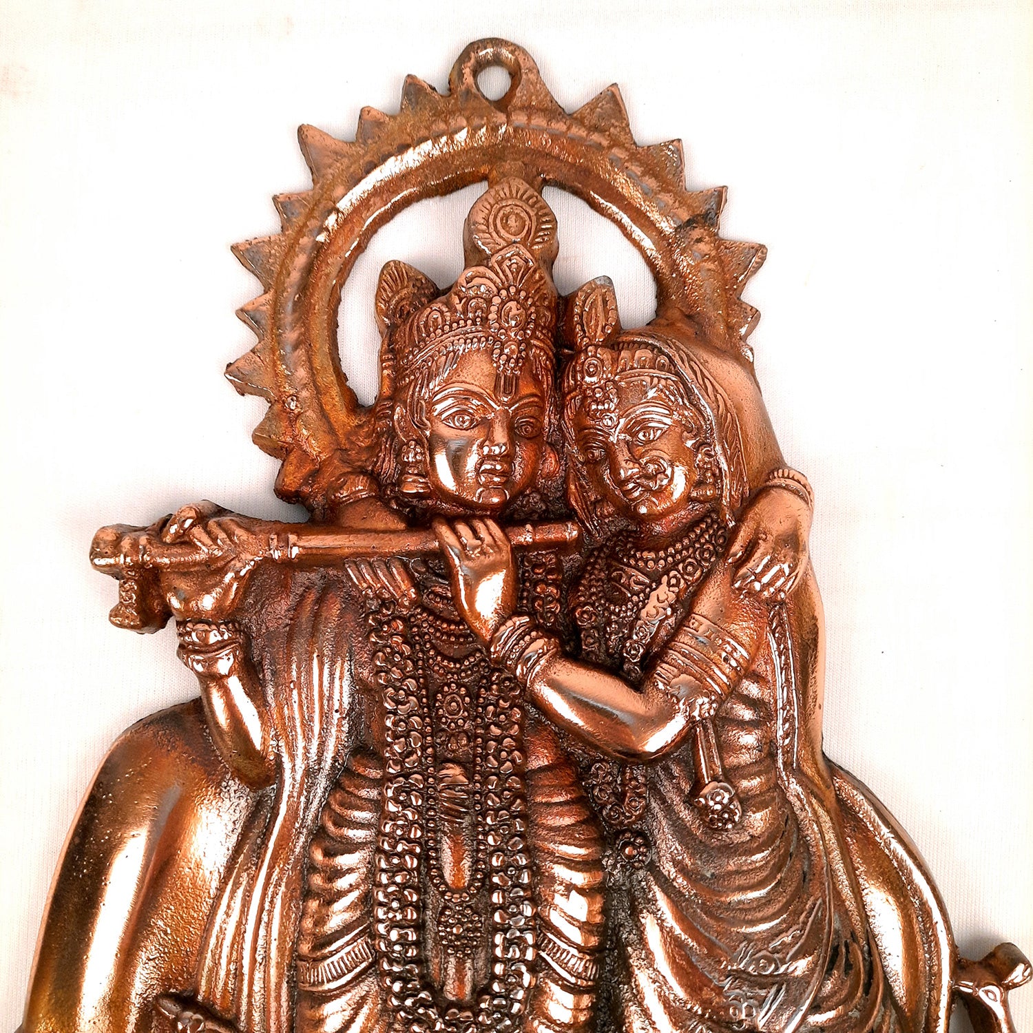 Radha Krishna Statue for Wall Decor | Radhe Krishna Wall Hanging Statue Idol | Religious & Spiritual Sculpture - for Gift, Home, Living Room, Office, Puja Room Decoration - 16 Inch - Apkamart