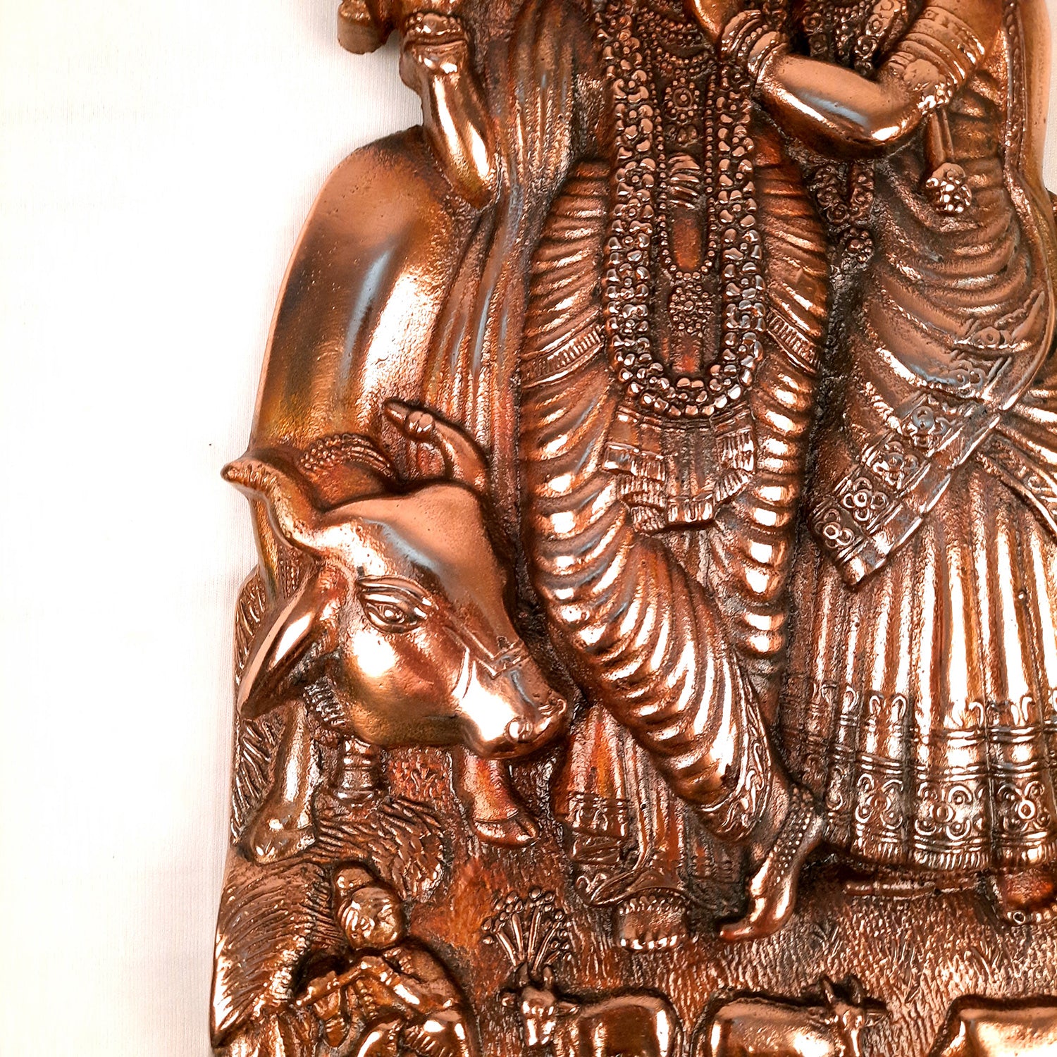 Radha Krishna Statue for Wall Decor | Radhe Krishna Wall Hanging Statue Idol | Religious & Spiritual Sculpture - for Gift, Home, Living Room, Office, Puja Room Decoration - 16 Inch - Apkamart