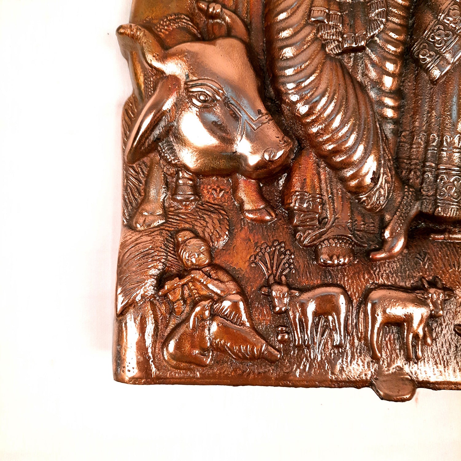 Radha Krishna Statue for Wall Decor | Radhe Krishna Wall Hanging Statue Idol | Religious & Spiritual Sculpture - for Gift, Home, Living Room, Office, Puja Room Decoration - 16 Inch - Apkamart