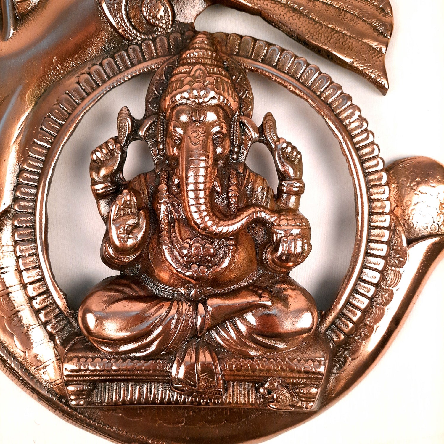 Ganesh Statue Wall Hanging | Ganesha Wall Decor Murti Metal - for Entrance Door | Vastu Ganesha Wall Idol - for Home, Puja & Religious Decor - 17 Inch - Apkamart