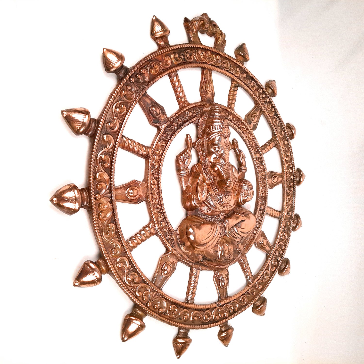 Ganesh Statue Wall Hanging | Ganesha Wall Decor Murti for Entrance Door | Vastu Ganesha Wall Idol - for Home, Puja & Religious Decor - 24 Inch - Apkamart