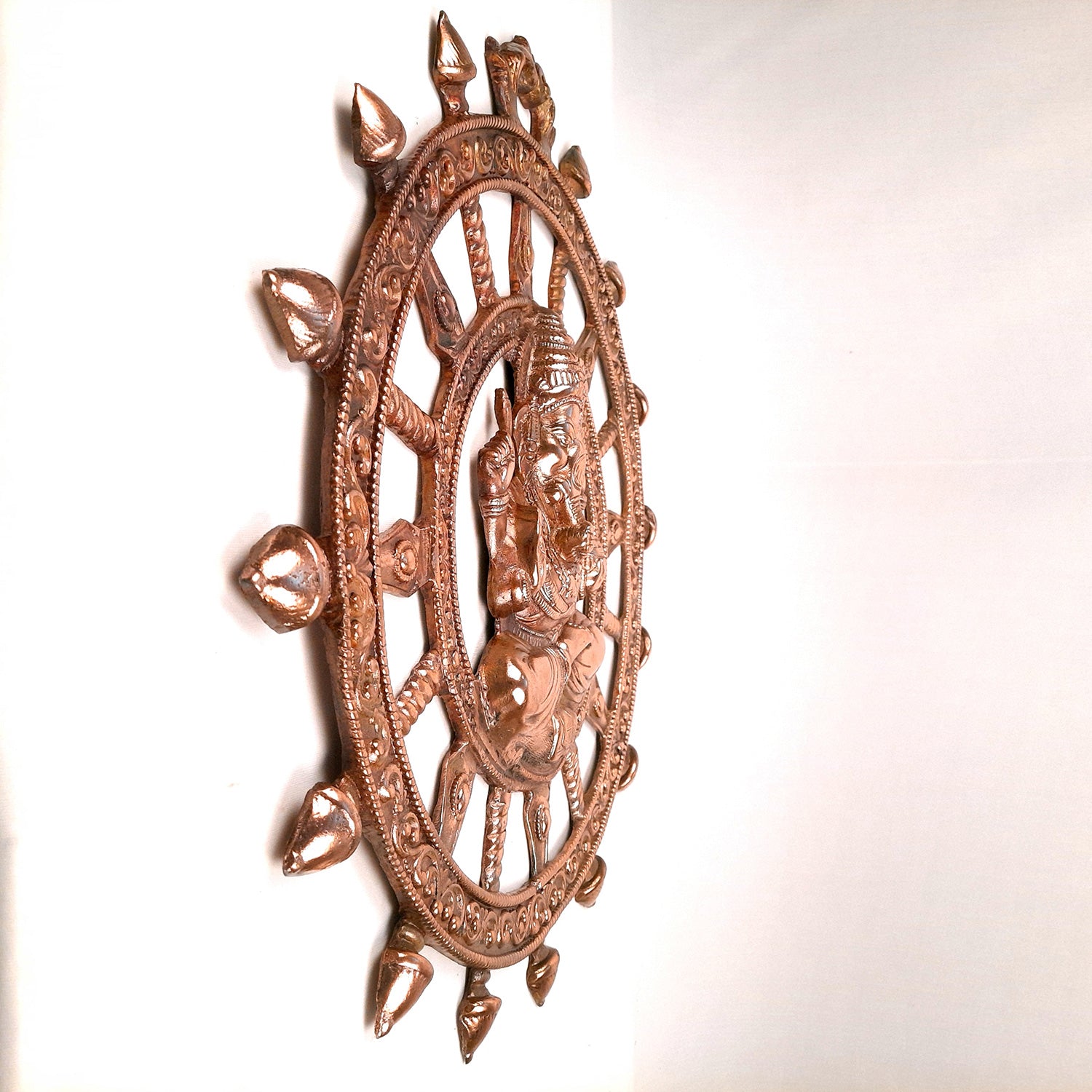 Ganesh Statue Wall Hanging | Ganesha Wall Decor Murti for Entrance Door | Vastu Ganesha Wall Idol - for Home, Puja & Religious Decor - 24 Inch - Apkamart
