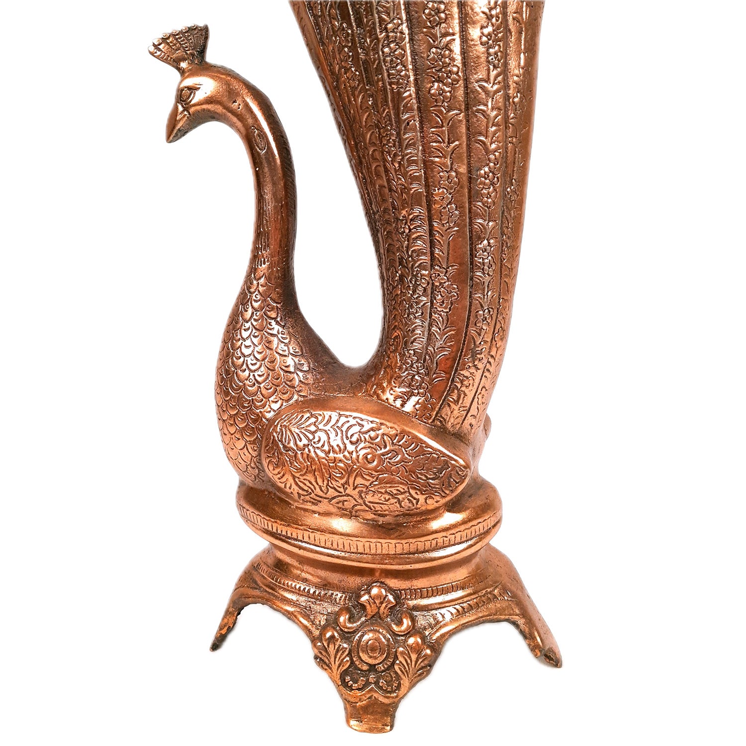 Flower Vase Big | Flower Pot for Corners - Metal With Peacock Design | Floor Vase - For Home, Living Room, Entrance, Office & Hall Decoration | House Warming & Festival Gift - 20 Inch - Apkamart