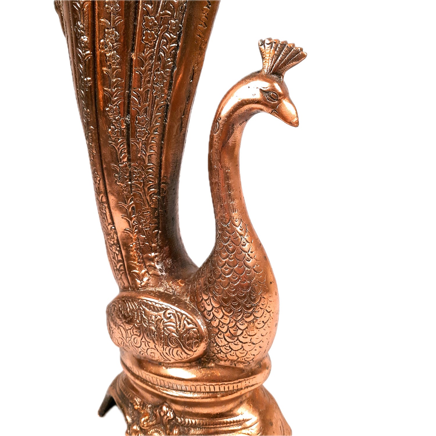 Flower Vase Big | Flower Pot for Corners - Metal With Peacock Design | Floor Vase - For Home, Living Room, Entrance, Office & Hall Decoration | House Warming & Festival Gift - 20 Inch - Apkamart