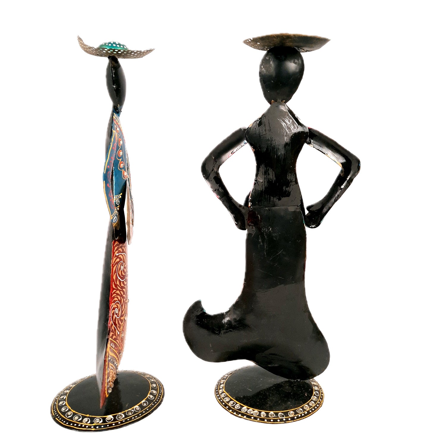 Mermaid Showpiece Set | Handicraft Figurines - For Home, Table, Living Room, Bedroom & TV Unit Decor | Show Pieces For Gifts - 18 Inch (Set of 2) - Apkamart