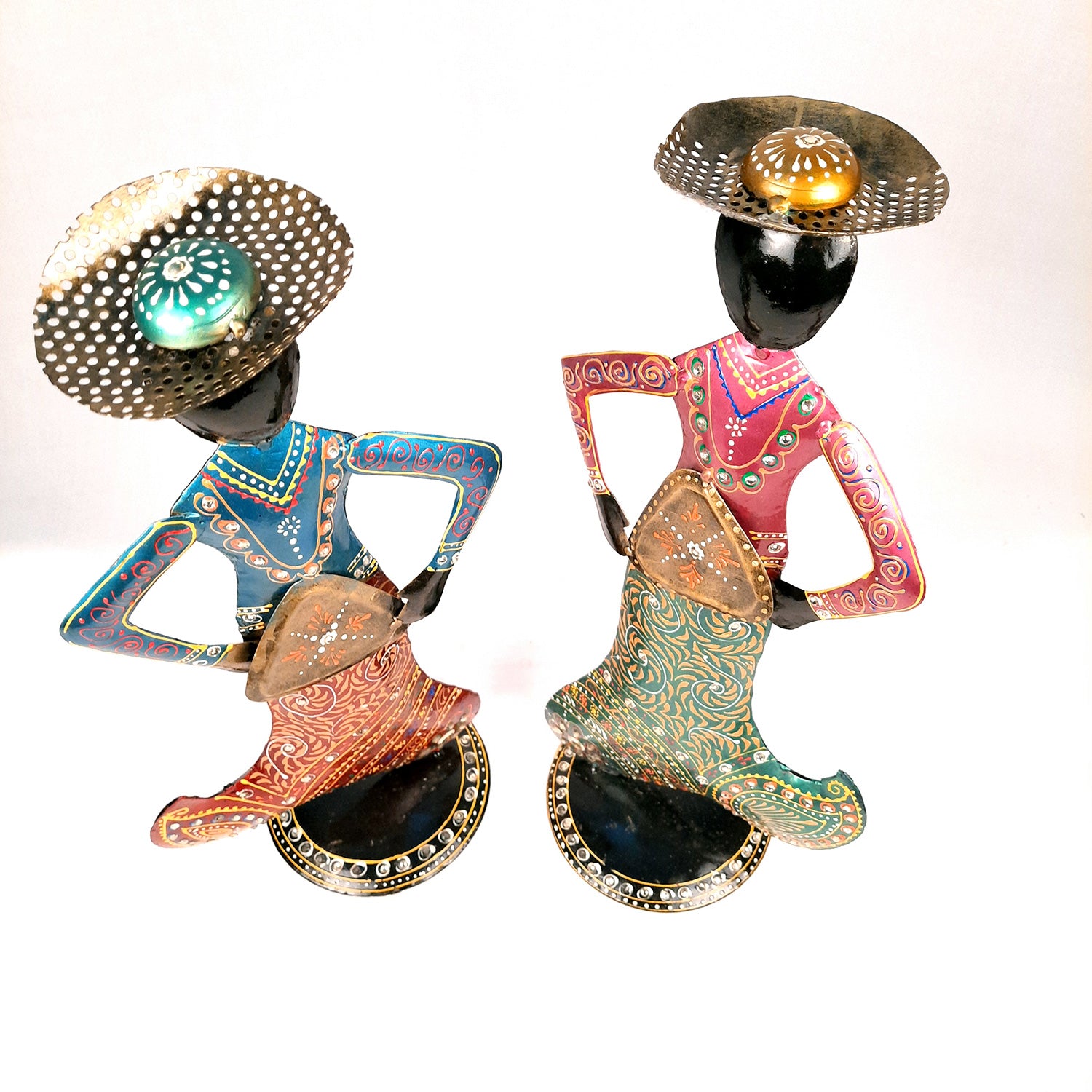 Mermaid Showpiece Set | Handicraft Figurines - For Home, Table, Living Room, Bedroom & TV Unit Decor | Show Pieces For Gifts - 18 Inch (Set of 2) - Apkamart