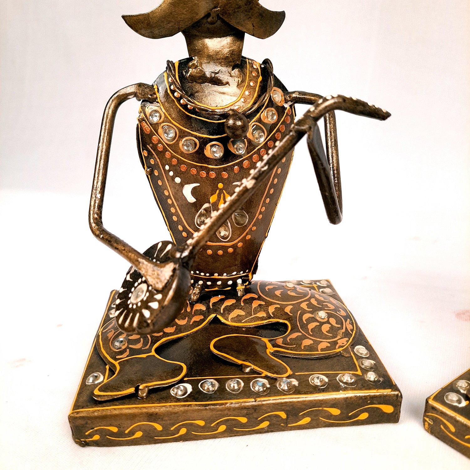 Musician Showpiece Playing Musical Instruments | Decorative Showpieces for Home, Bedroom, Living Room, Office Desk & Table | Gifts For Wedding, Housewarming & Festivals - 9 Inch (Set of 2) - Apkamart #Style_Design 2