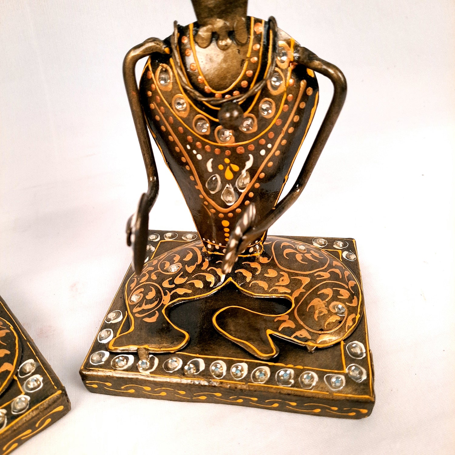 Musician Showpiece Playing Musical Instruments | Decorative Showpieces for Home, Bedroom, Living Room, Office Desk & Table | Gifts For Wedding, Housewarming & Festivals - 9 Inch (Set of 2) - Apkamart #Style_Design 1