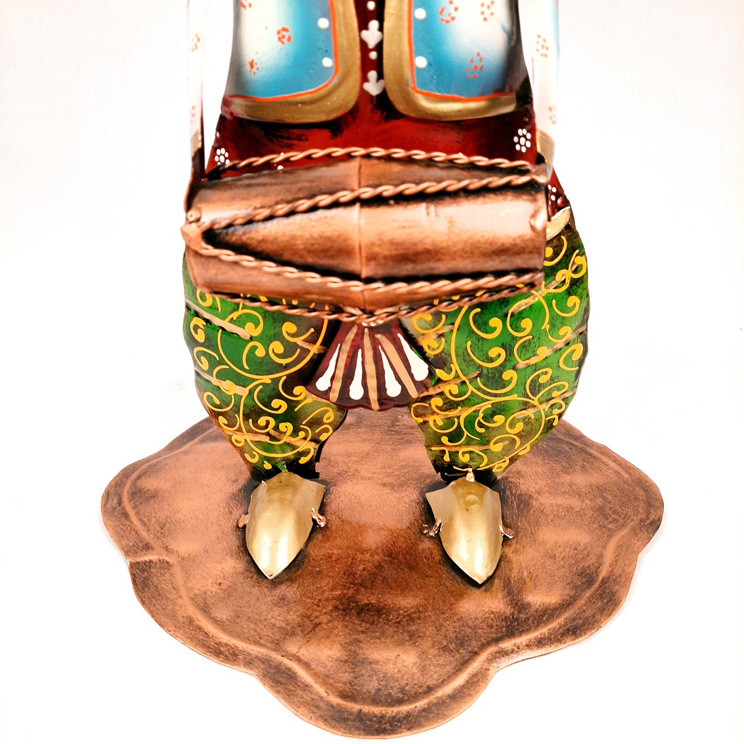 Showpiece Figurine - Musician Playing Dholak & Veena Design | Decorative Showpieces for Home, Bedroom, Living Room, Office Desk & Table - apkamart