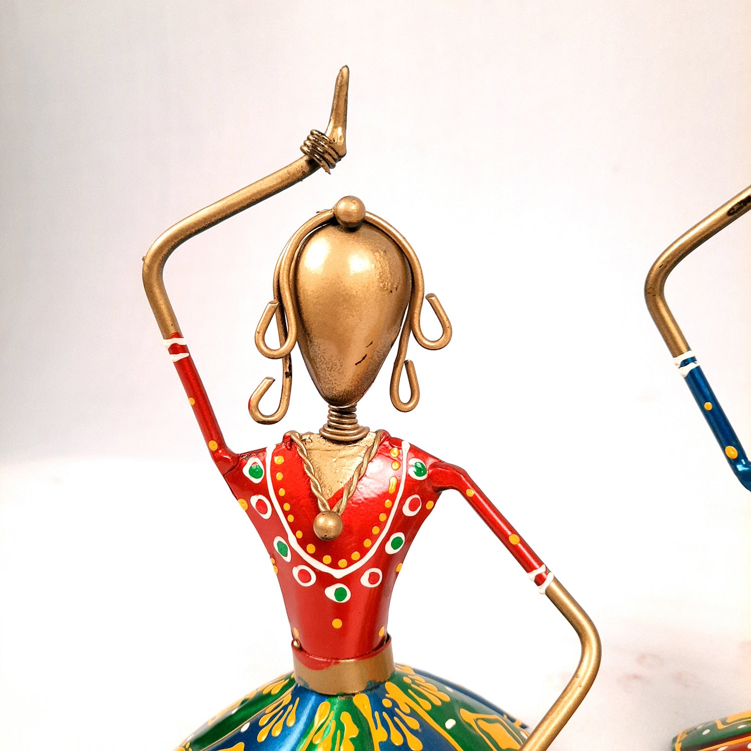 Showpiece Figurine - Dancing Girls / Dolls | Decorative Show piece for Home, Bedroom, Living Room, Office Desk & Table | Gifts For Wedding, Housewarming & Festivals- 7 Inch (Set of 3) - Apkamart