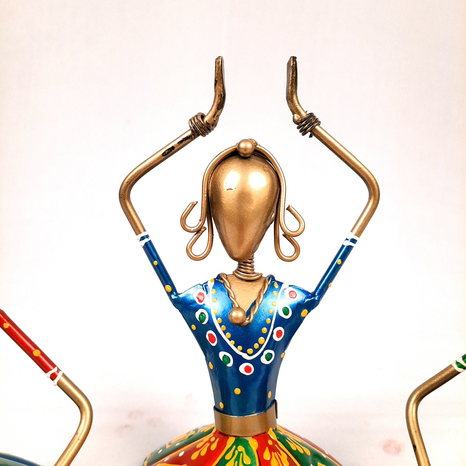 Showpiece Figurine - Dancing Girls / Dolls | Decorative Show piece for Home, Bedroom, Living Room, Office Desk & Table | Gifts For Wedding, Housewarming & Festivals- 7 Inch (Set of 3) - Apkamart
