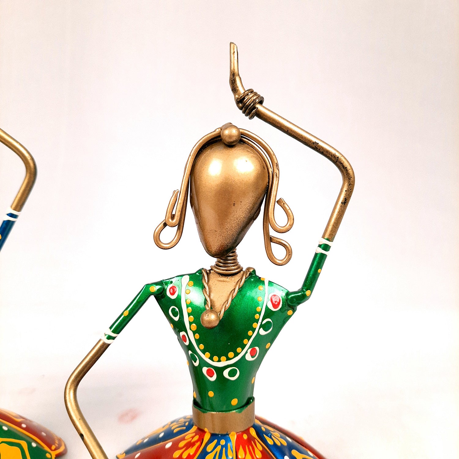 Showpiece Figurine - Dancing Girls / Dolls | Decorative Show piece for Home, Bedroom, Living Room, Office Desk & Table | Gifts For Wedding, Housewarming & Festivals- 7 Inch (Set of 3) - Apkamart