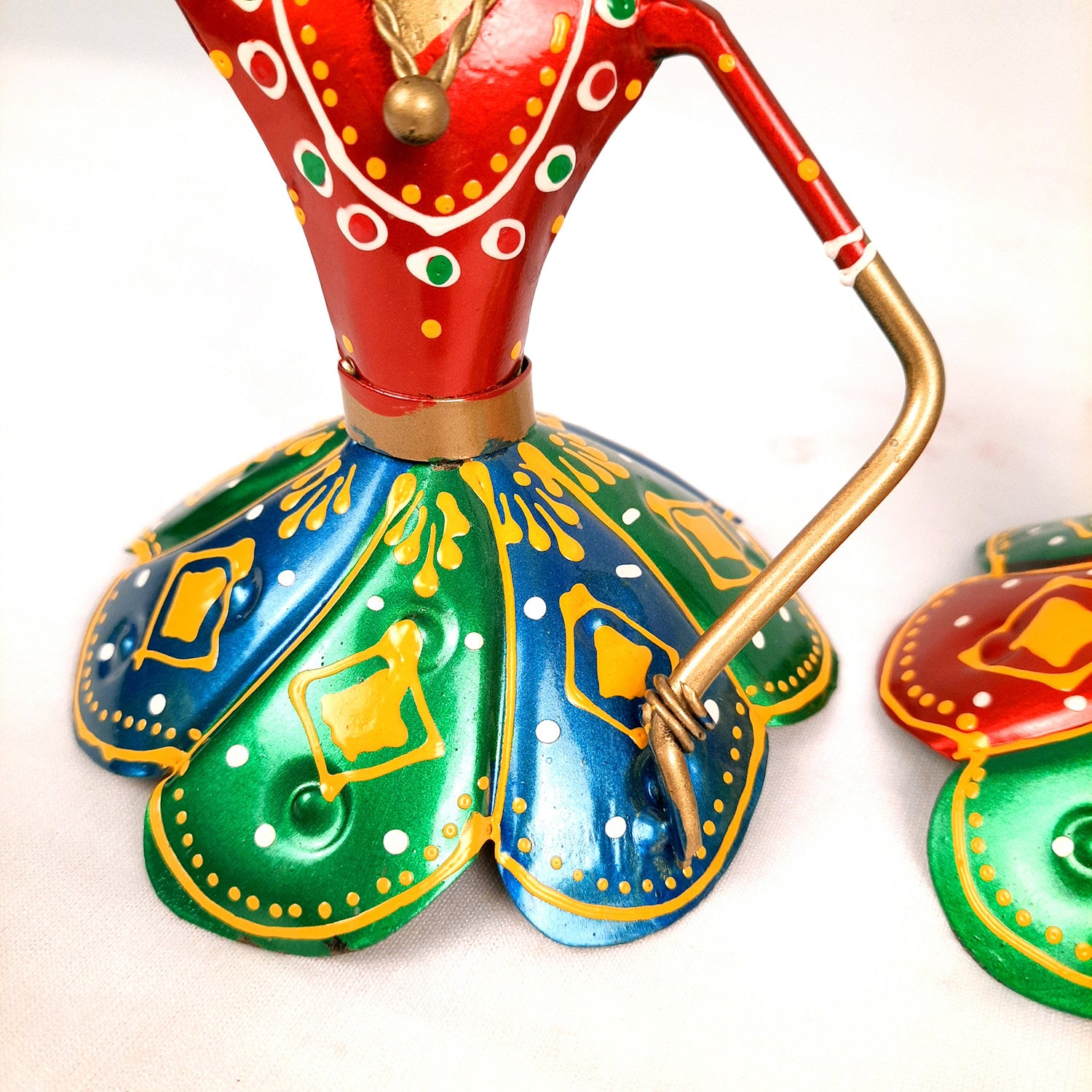 Showpiece Figurine - Dancing Girls / Dolls | Decorative Show piece for Home, Bedroom, Living Room, Office Desk & Table | Gifts For Wedding, Housewarming & Festivals- 7 Inch (Set of 3) - Apkamart