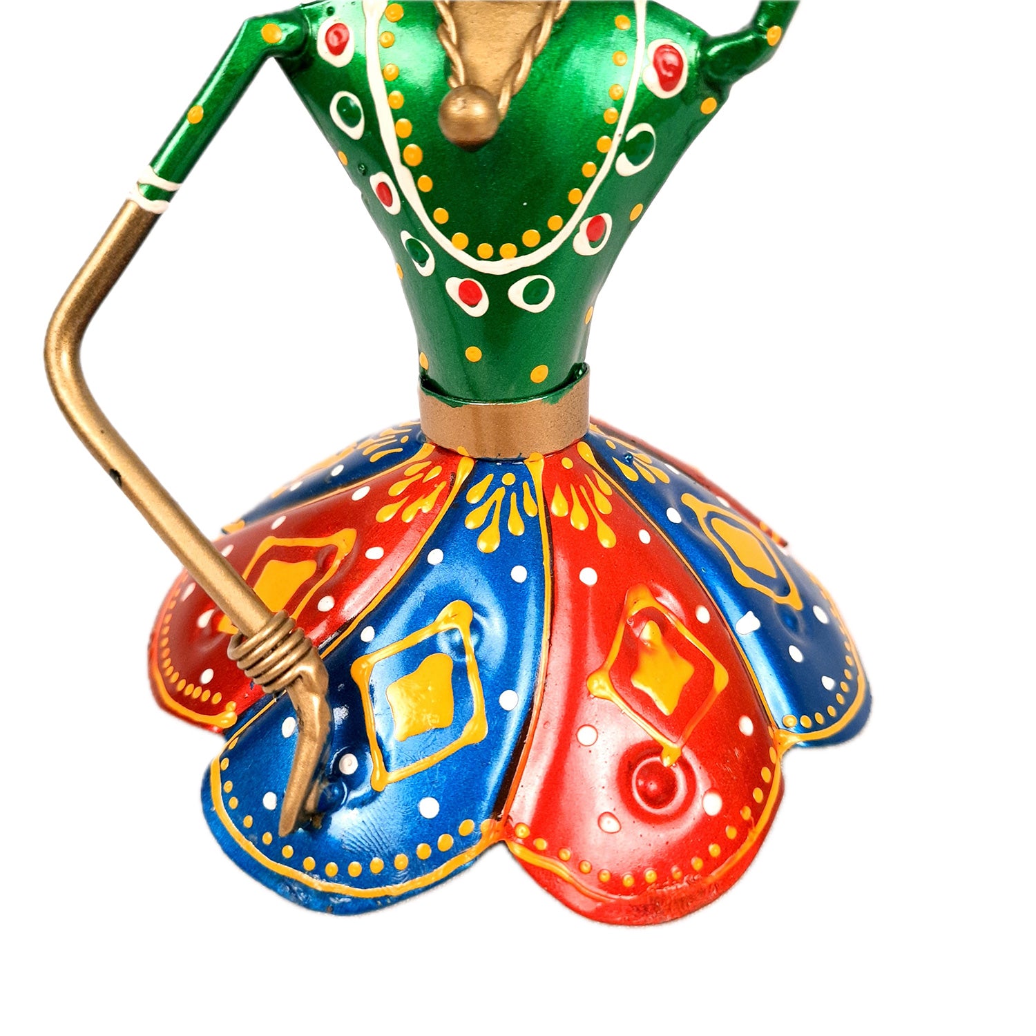 Showpiece Figurine - Dancing Girls / Dolls | Decorative Show piece for Home, Bedroom, Living Room, Office Desk & Table | Gifts For Wedding, Housewarming & Festivals- 7 Inch (Set of 3) - Apkamart