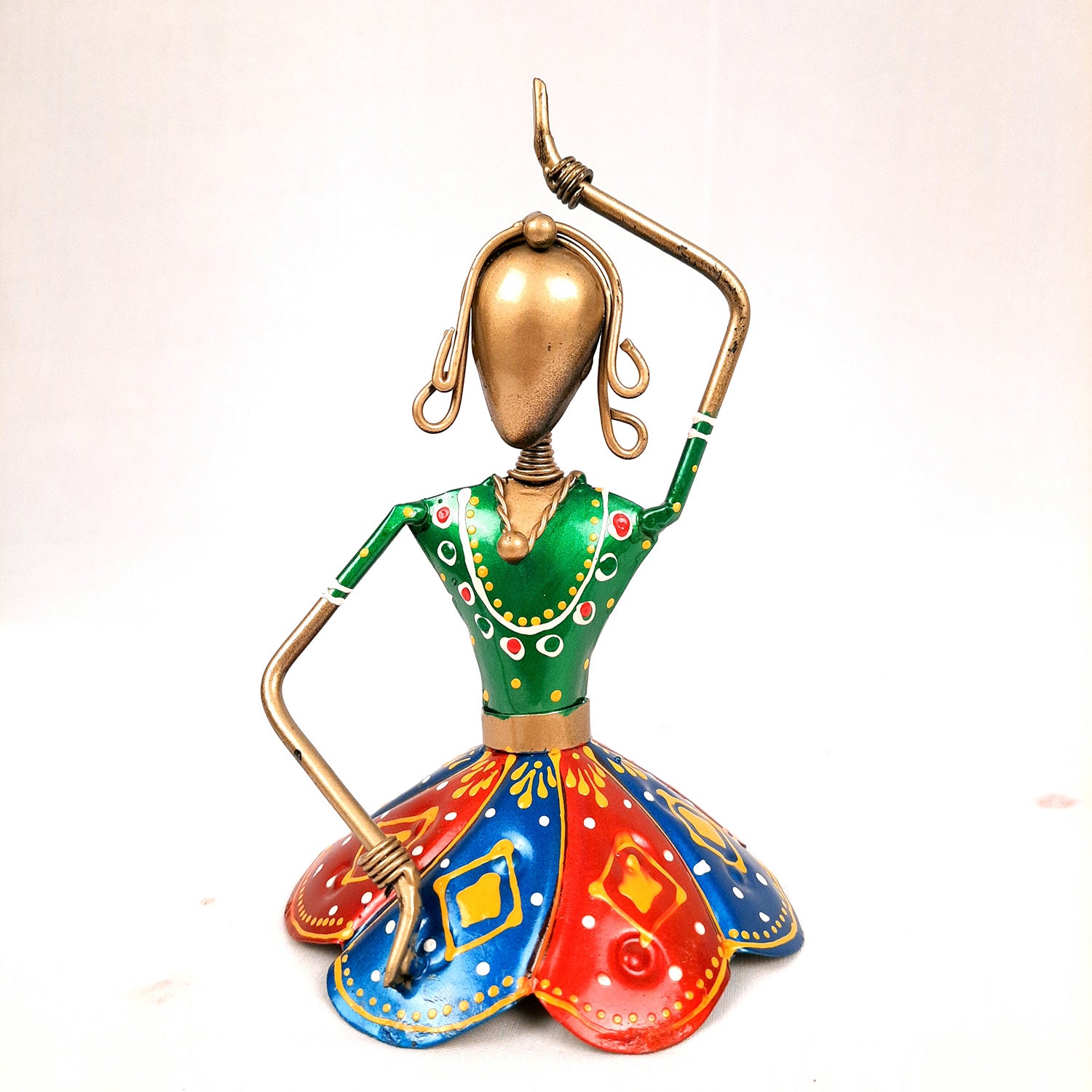 Showpiece Figurine - Dancing Girls / Dolls | Decorative Show piece for Home, Bedroom, Living Room, Office Desk & Table | Gifts For Wedding, Housewarming & Festivals- 7 Inch (Set of 3) - Apkamart