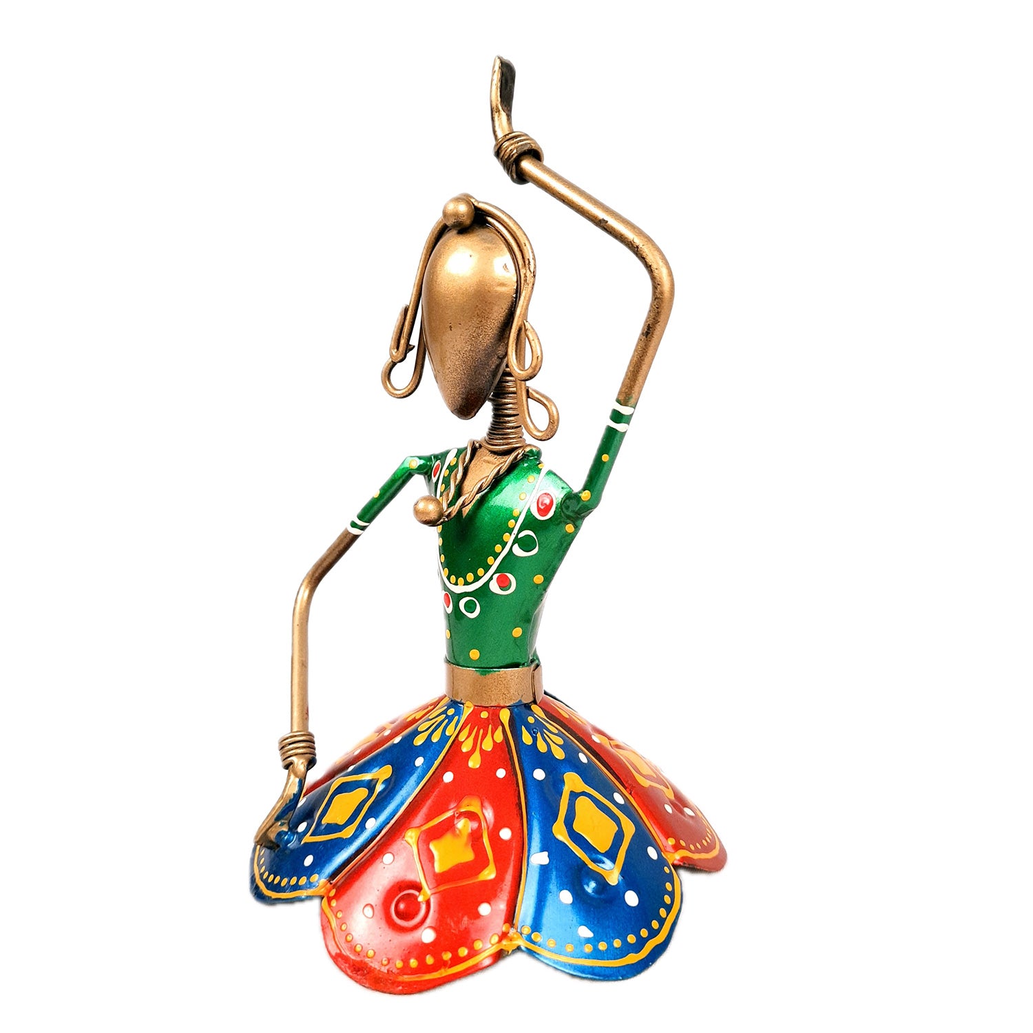 Showpiece Figurine - Dancing Girls / Dolls | Decorative Show piece for Home, Bedroom, Living Room, Office Desk & Table | Gifts For Wedding, Housewarming & Festivals- 7 Inch (Set of 3) - Apkamart