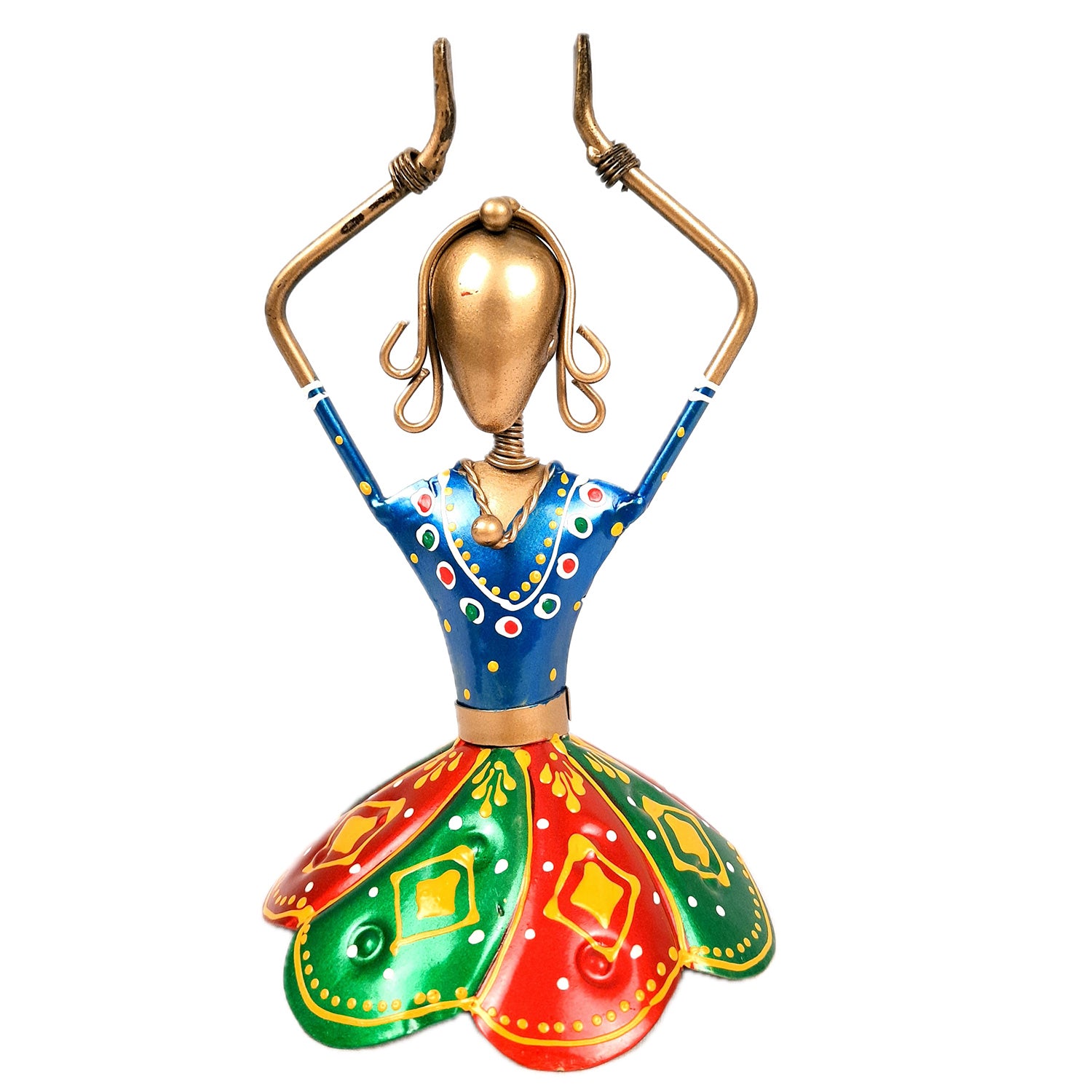 Showpiece Figurine - Dancing Girls / Dolls | Decorative Show piece for Home, Bedroom, Living Room, Office Desk & Table | Gifts For Wedding, Housewarming & Festivals- 7 Inch (Set of 3) - Apkamart