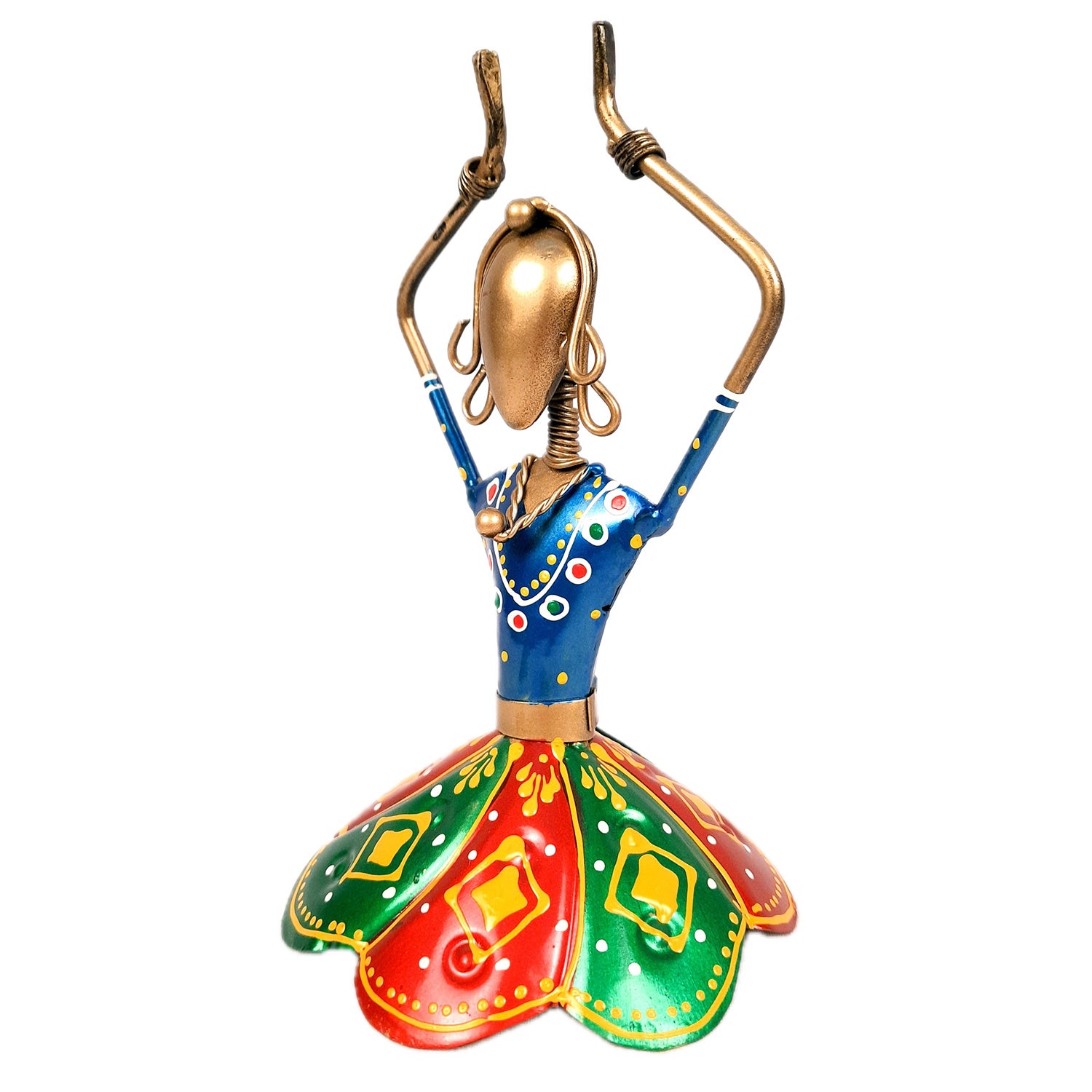 Showpiece Figurine - Dancing Girls / Dolls | Decorative Show piece for Home, Bedroom, Living Room, Office Desk & Table | Gifts For Wedding, Housewarming & Festivals- 7 Inch (Set of 3) - Apkamart