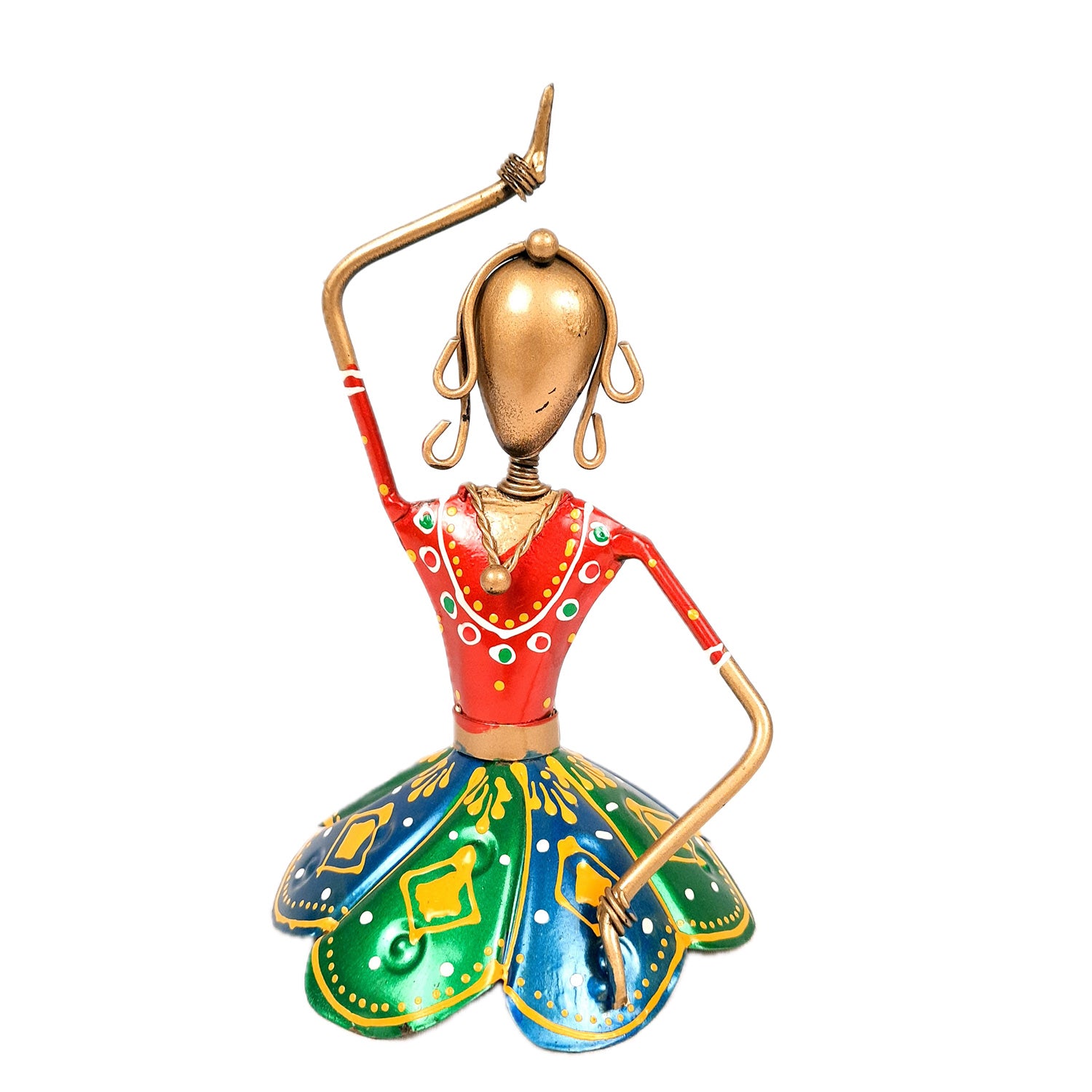 Showpiece Figurine - Dancing Girls / Dolls | Decorative Show piece for Home, Bedroom, Living Room, Office Desk & Table | Gifts For Wedding, Housewarming & Festivals- 7 Inch (Set of 3) - Apkamart