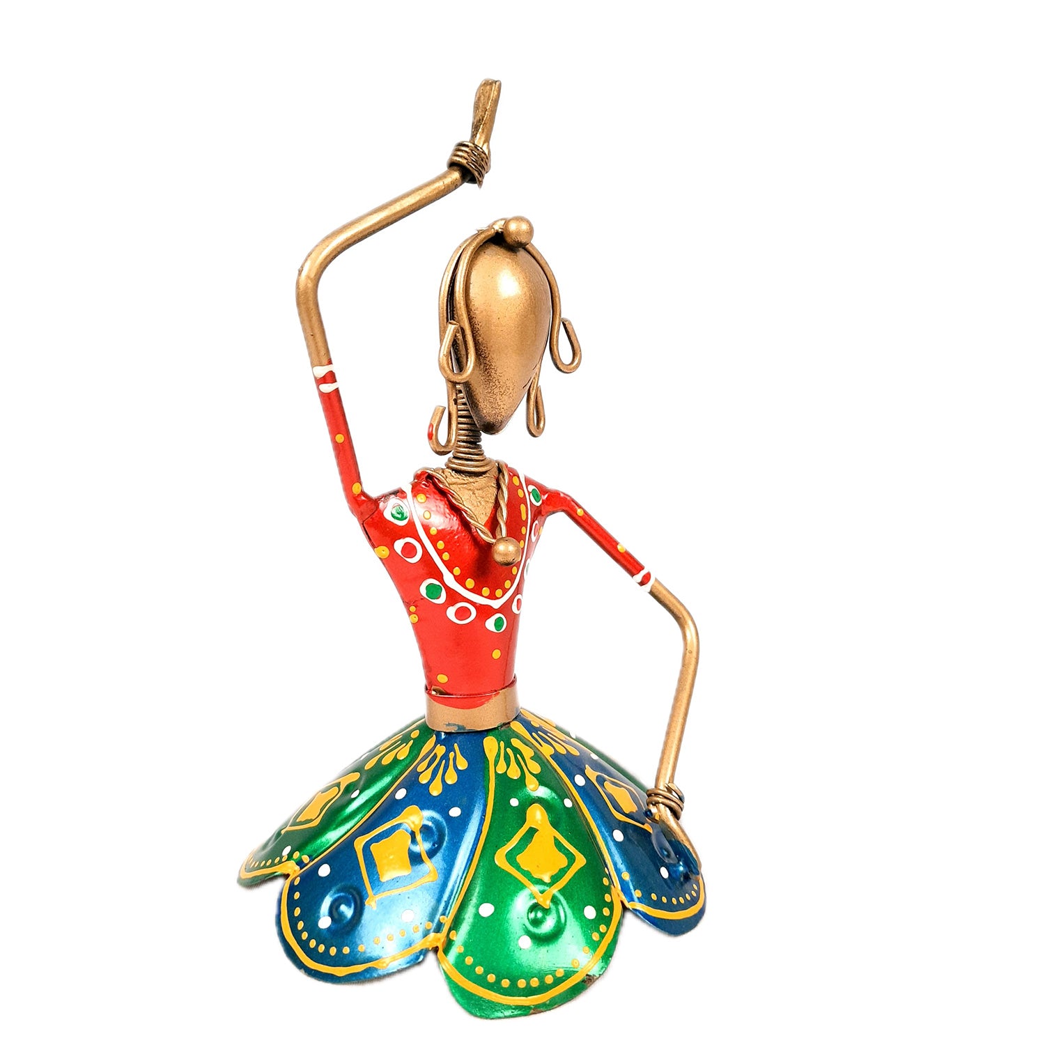 Showpiece Figurine - Dancing Girls / Dolls | Decorative Show piece for Home, Bedroom, Living Room, Office Desk & Table | Gifts For Wedding, Housewarming & Festivals- 7 Inch (Set of 3) - Apkamart