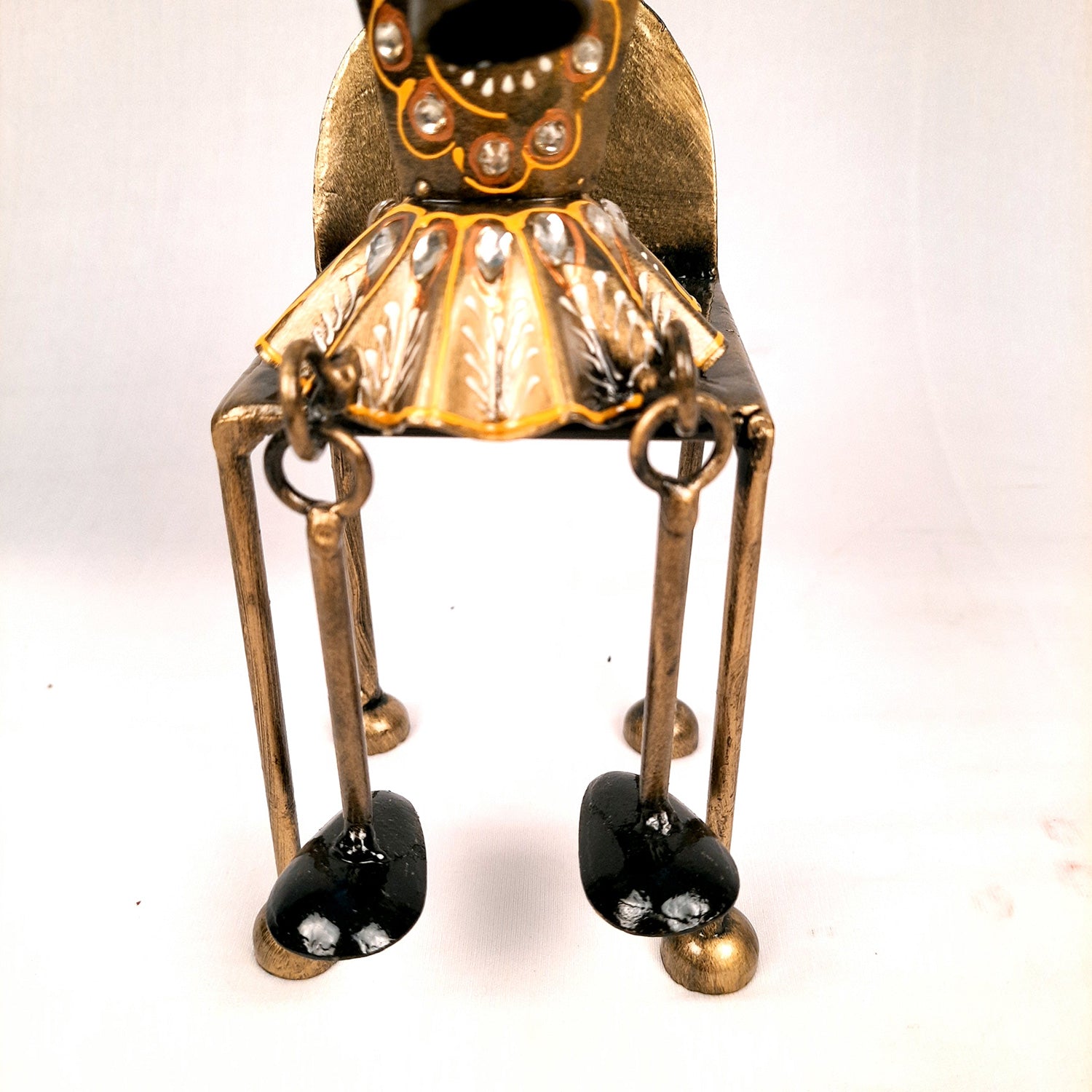 Figurine Showpiece - Musicians Sitting On Chair With Hanging Legs | Artifacts for Home, Table, Living Room, TV Unit & Bedroom Decor | Decorative Show piece for Office Desk & Gifts - 12 Inch (Set of 3) - Apkamart