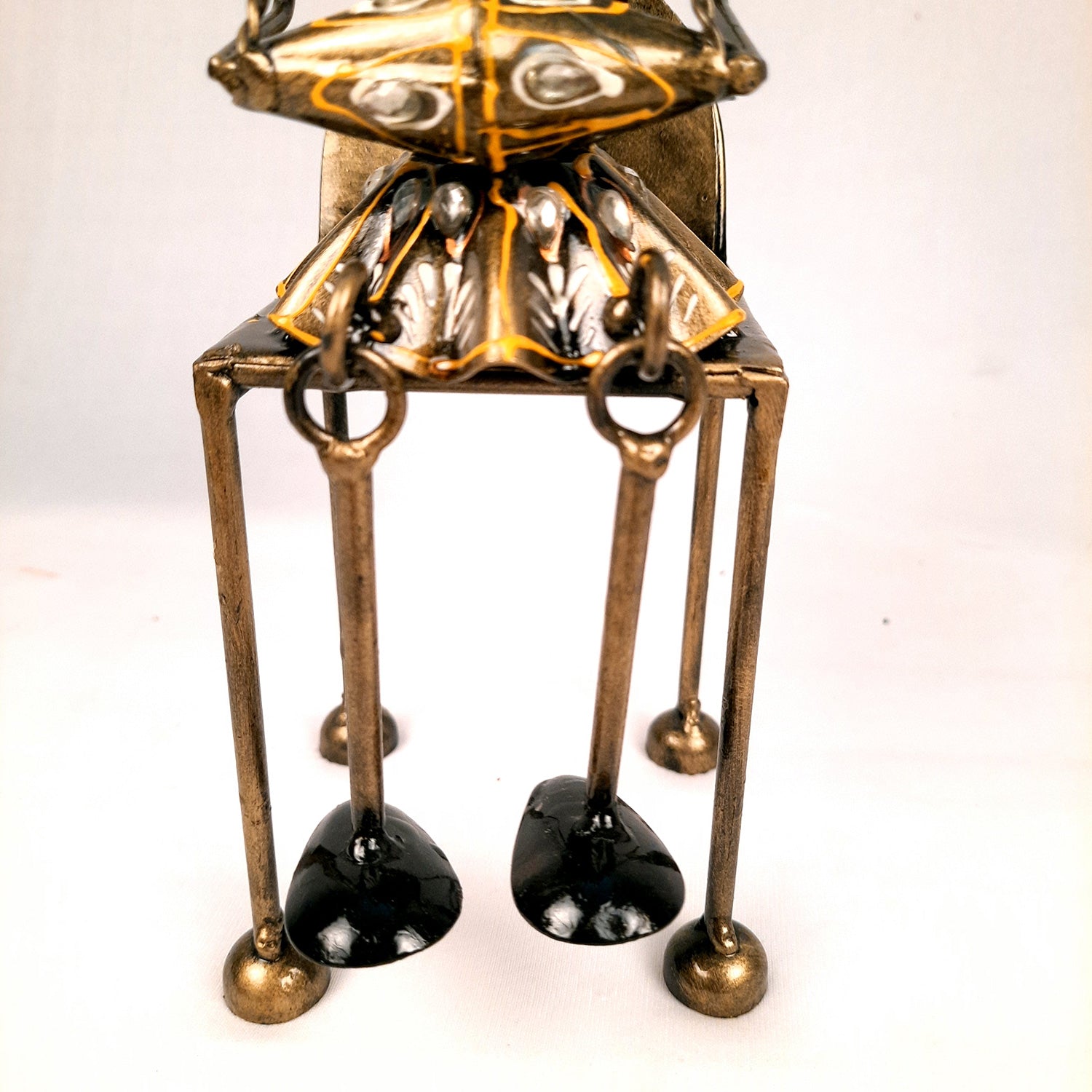 Figurine Showpiece - Musicians Sitting On Chair With Hanging Legs | Artifacts for Home, Table, Living Room, TV Unit & Bedroom Decor | Decorative Show piece for Office Desk & Gifts - 12 Inch (Set of 3) - Apkamart