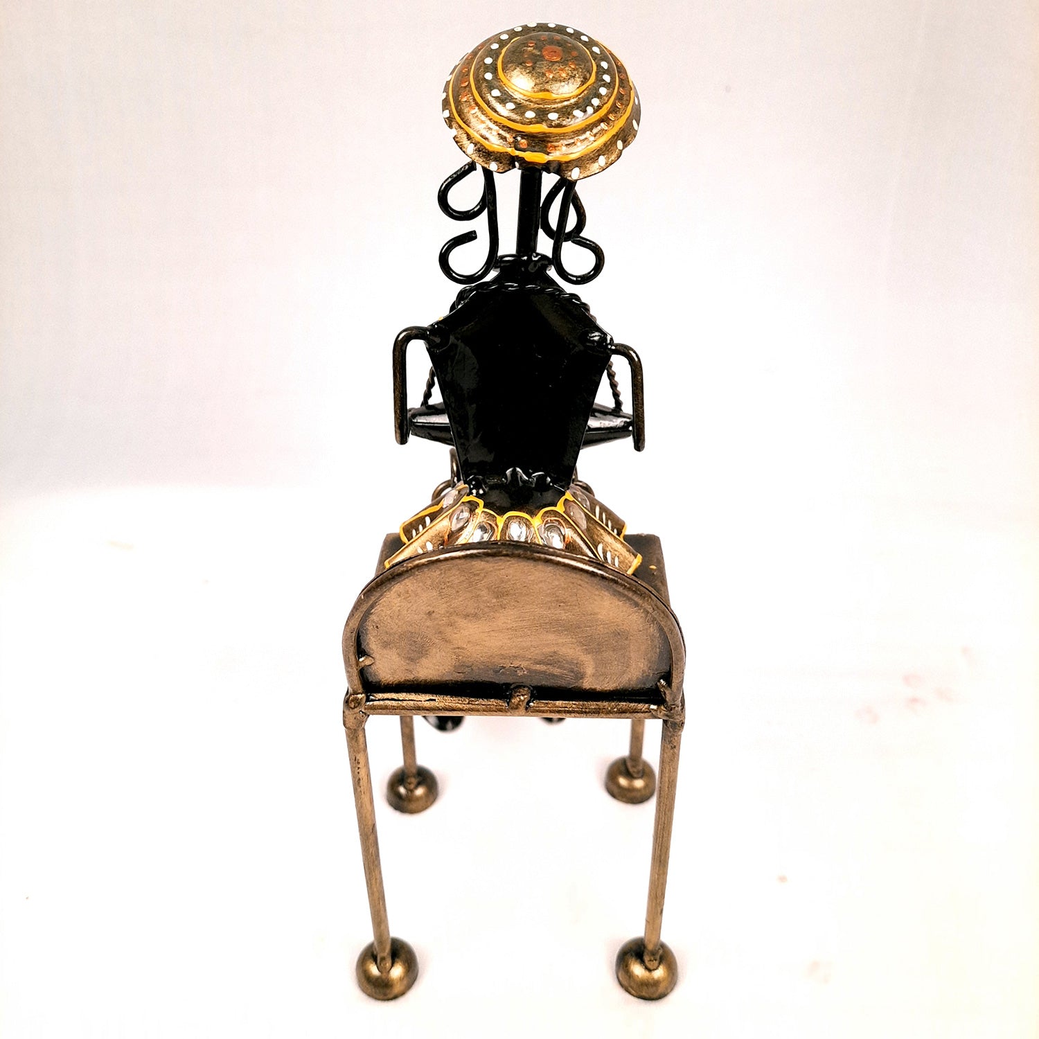 Figurine Showpiece - Musicians Sitting On Chair With Hanging Legs | Artifacts for Home, Table, Living Room, TV Unit & Bedroom Decor | Decorative Show piece for Office Desk & Gifts - 12 Inch (Set of 3) - Apkamart