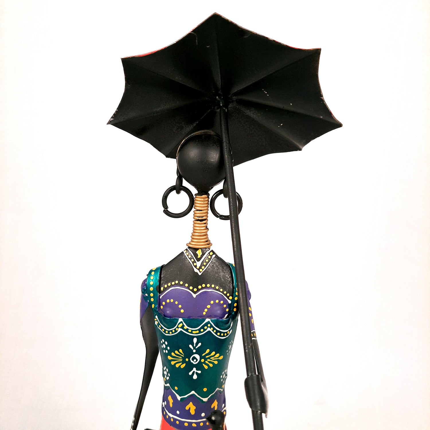 Girl Holding Umbrella Showpiece | Decorative Figurines - For Home, Table, Living Room & TV Unit| Show Piece For Office Desk Decor | Gifts For Her - 16 Inch - Apkamart