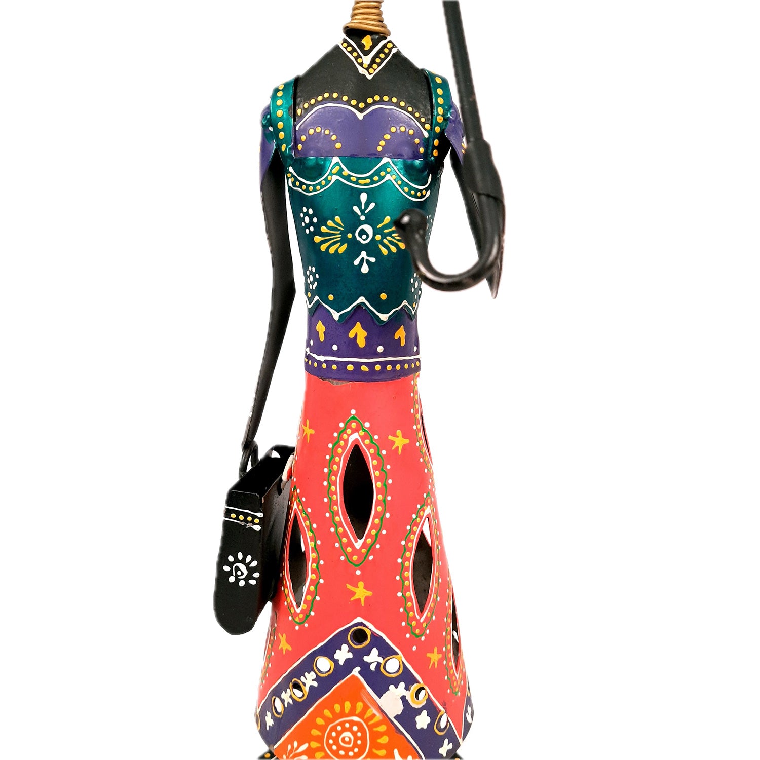 Girl Holding Umbrella Showpiece | Decorative Figurines - For Home, Table, Living Room & TV Unit| Show Piece For Office Desk Decor | Gifts For Her - 16 Inch - Apkamart