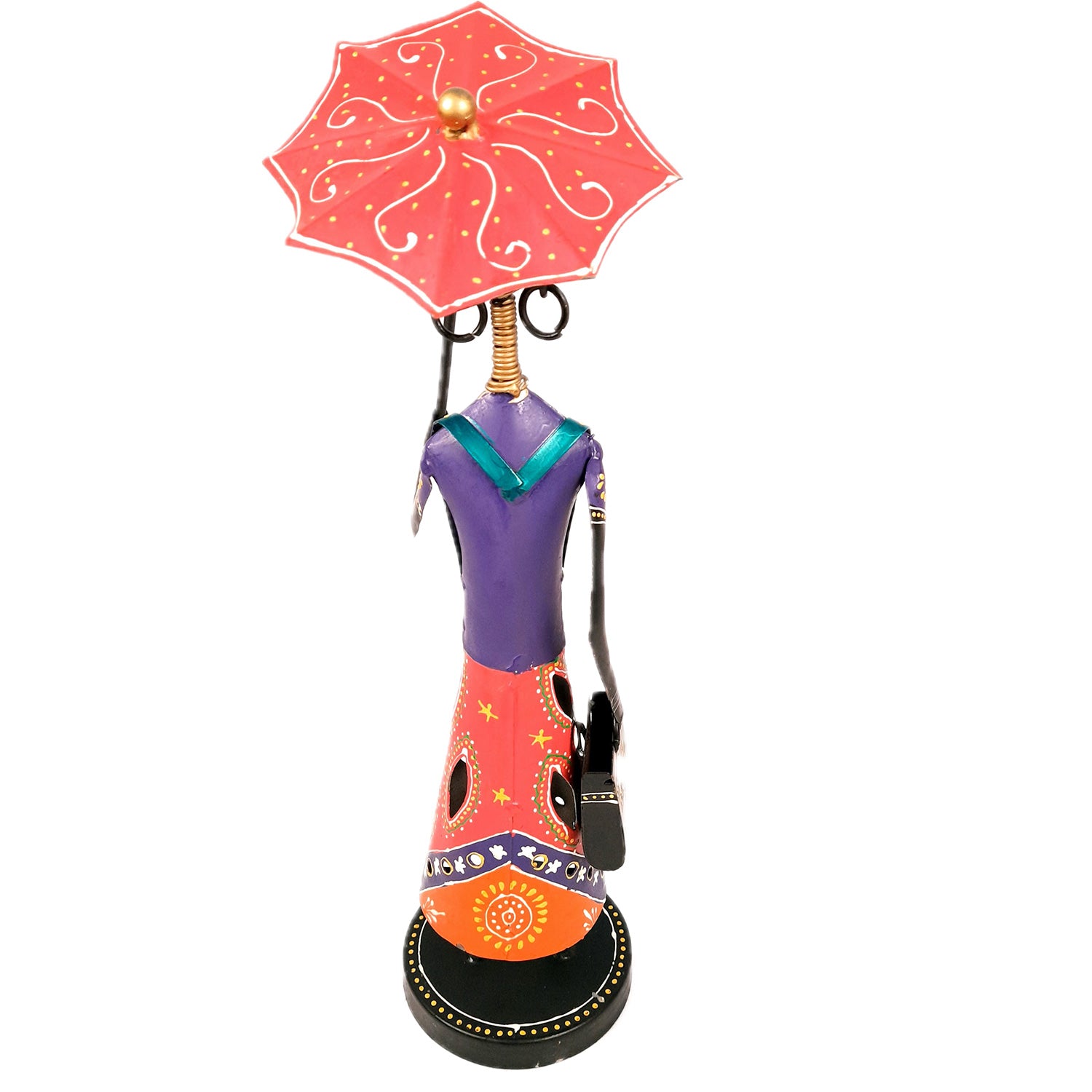 Girl Holding Umbrella Showpiece | Decorative Figurines - For Home, Table, Living Room & TV Unit| Show Piece For Office Desk Decor | Gifts For Her - 16 Inch - Apkamart