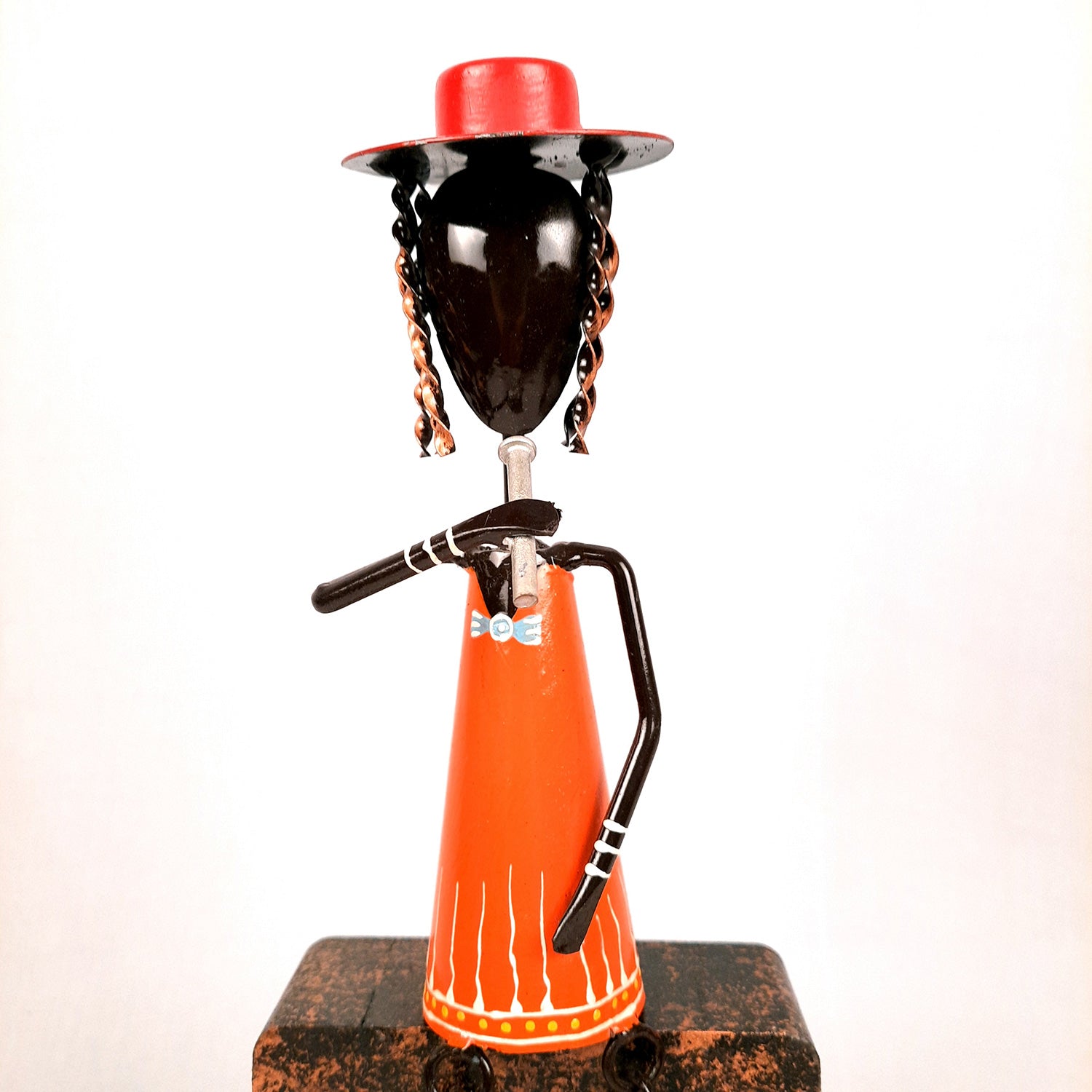 Musician Showpiece Cum Wall Hanging | Figurines Playing Musical Instruments With Hanging Legs | Decorative Showpieces - For Home, Table, Living Room, TV Unit, Balcony, Wall Decor & Gifts - 16 Inch (Set of 3) - Apkamart