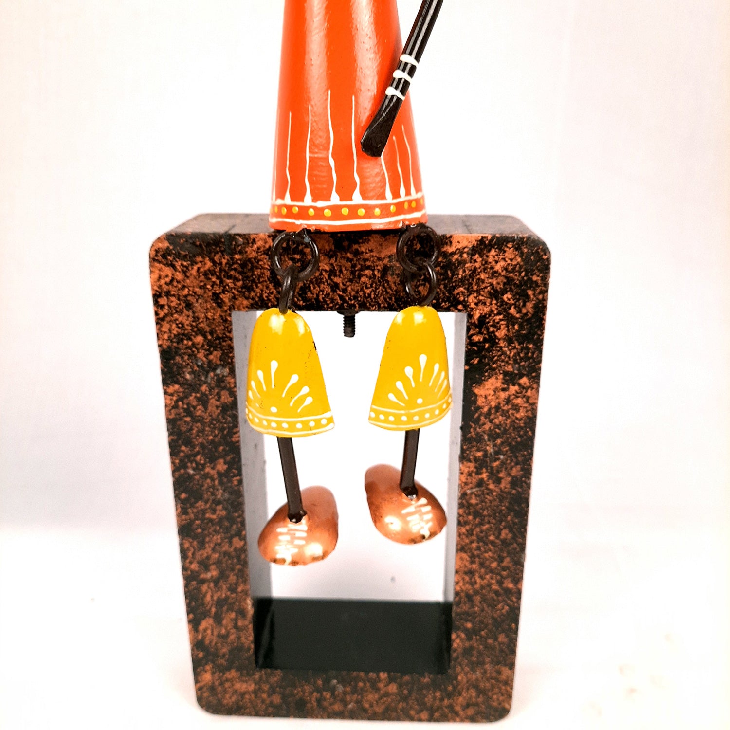 Musician Showpiece Cum Wall Hanging | Figurines Playing Musical Instruments With Hanging Legs | Decorative Showpieces - For Home, Table, Living Room, TV Unit, Balcony, Wall Decor & Gifts - 16 Inch (Set of 3) - Apkamart