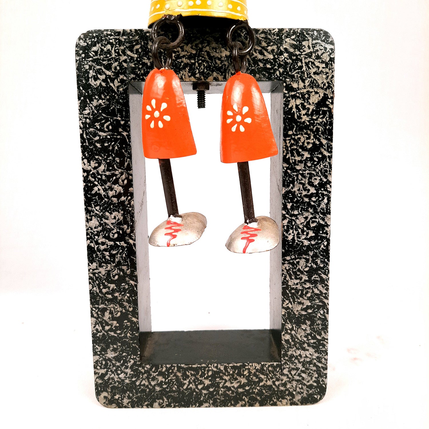 Musician Showpiece Cum Wall Hanging | Figurines Playing Musical Instruments With Hanging Legs | Decorative Showpieces - For Home, Table, Living Room, TV Unit, Balcony, Wall Decor & Gifts - 16 Inch (Set of 3) - Apkamart