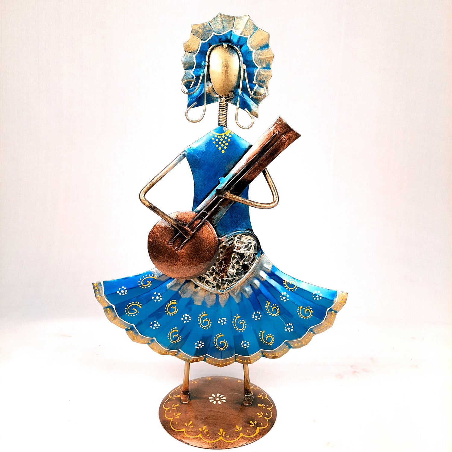 Musician Showpiece - Russian Musicians Playing Musical Instruments | Decorative Figurines - For Home, Table, Living Room, TV Unit, Bedroom Decor | Handicraft Gifts -14 Inch (Set of 3) - Apkamart
