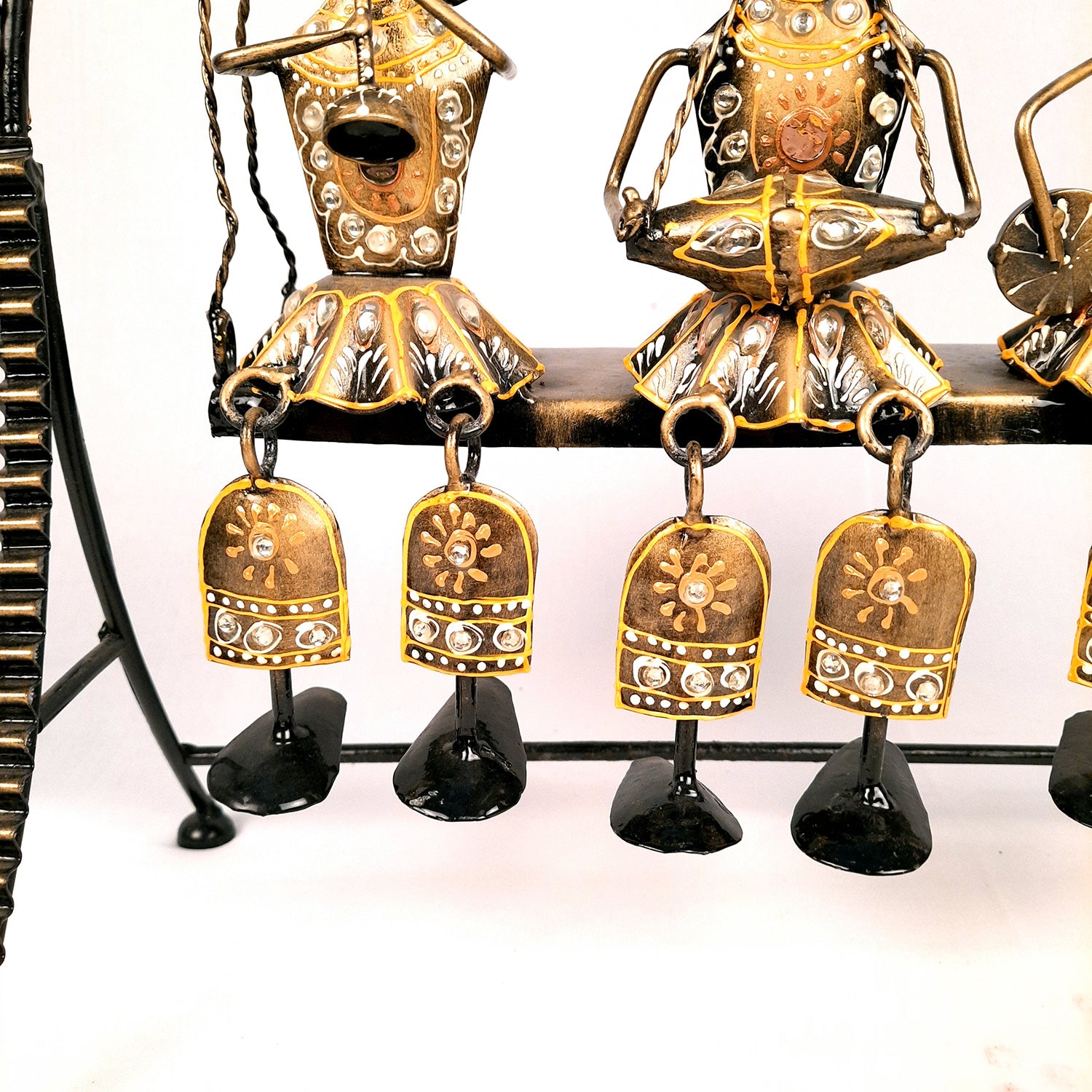 Musician Showpiece Sitting On Swing Design | Decorative Figurines With Hanging Legs - for Home, Bedroom, Living Room, Office Desk & Table Decor | Gifts For Wedding, Housewarming & Festivals - 15 Inch - Apkamart