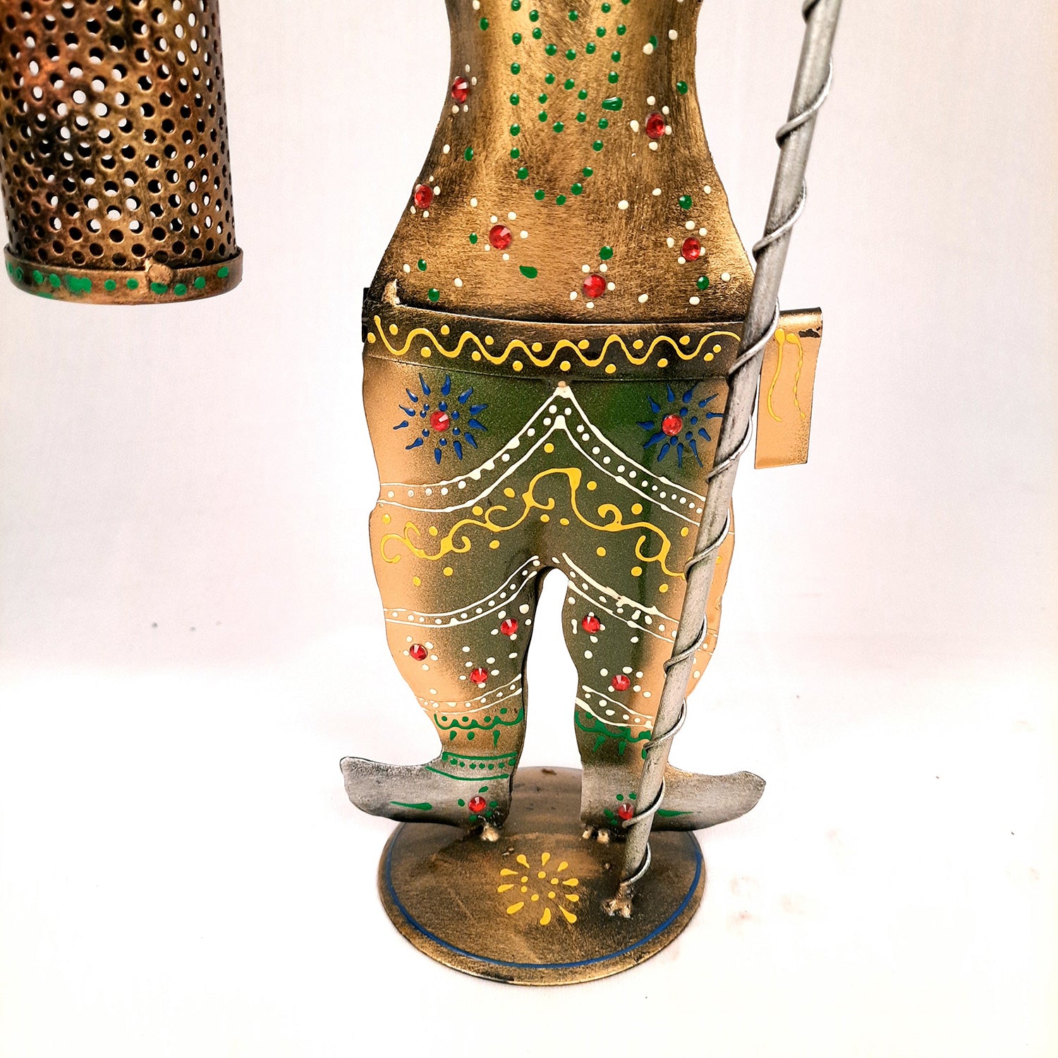 Darbaan Showpiece | Village Men Holding Stick & Lantern Figurines | Handicraft Show Pieces - For Home, Table, Living Room, TV Unit Decor | Housewarming & Festivals Gifts - 14 Inch (Set of 3) - Apkamart