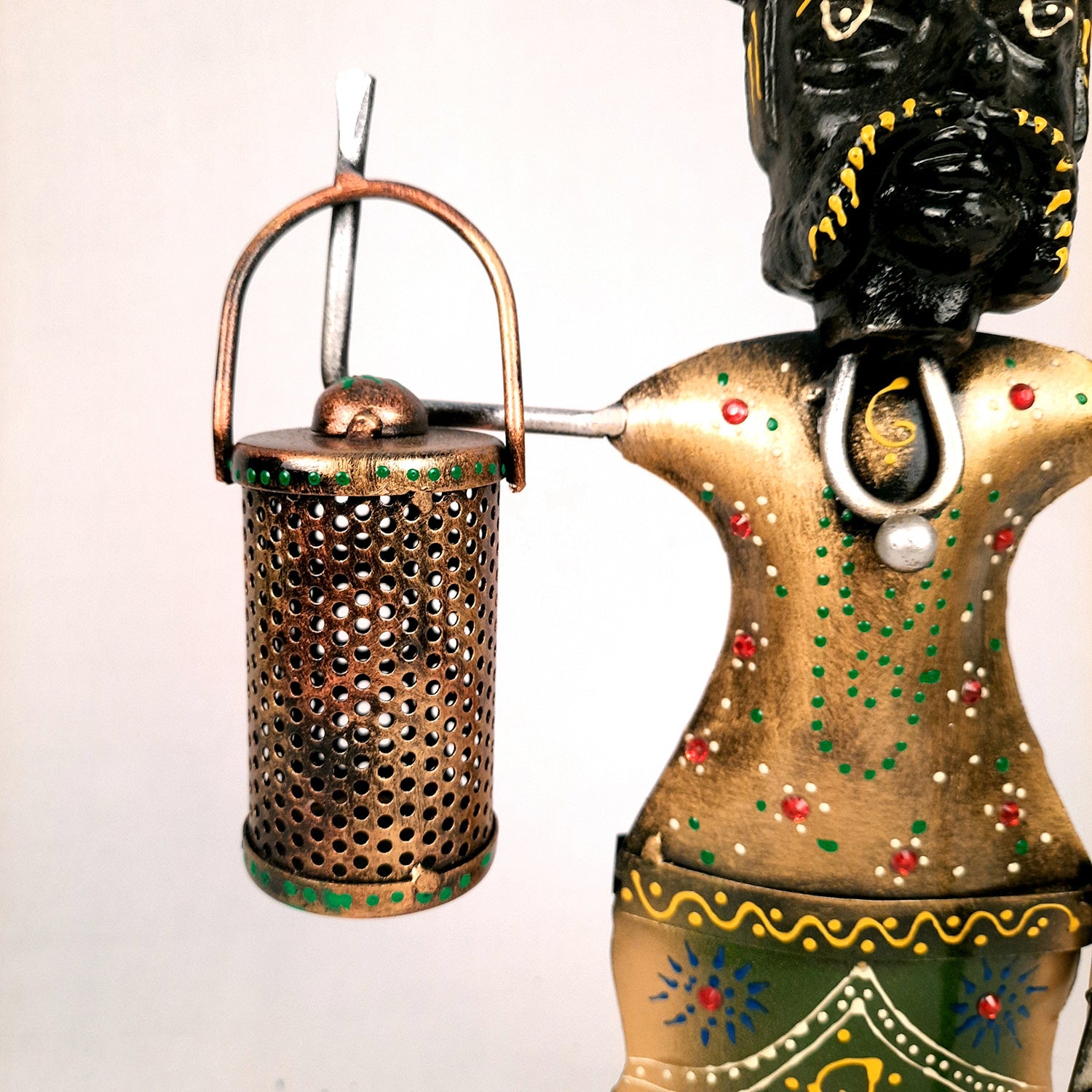 Darbaan Showpiece | Village Men Holding Stick & Lantern Figurines | Handicraft Show Pieces - For Home, Table, Living Room, TV Unit Decor | Housewarming & Festivals Gifts - 14 Inch (Set of 3) - Apkamart