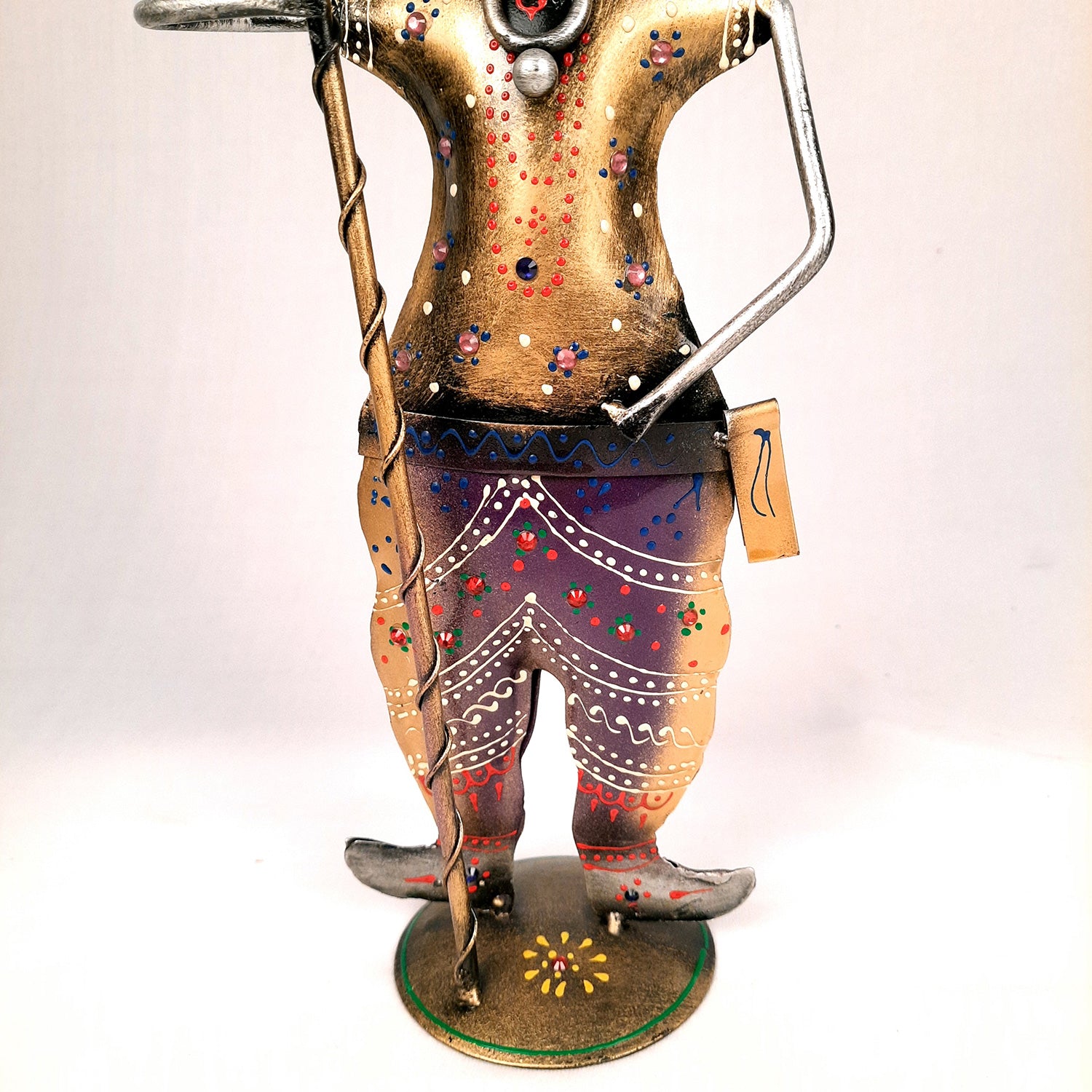 Darbaan Showpiece | Village Men Holding Stick & Lantern Figurines | Handicraft Show Pieces - For Home, Table, Living Room, TV Unit Decor | Housewarming & Festivals Gifts - 14 Inch (Set of 3) - Apkamart