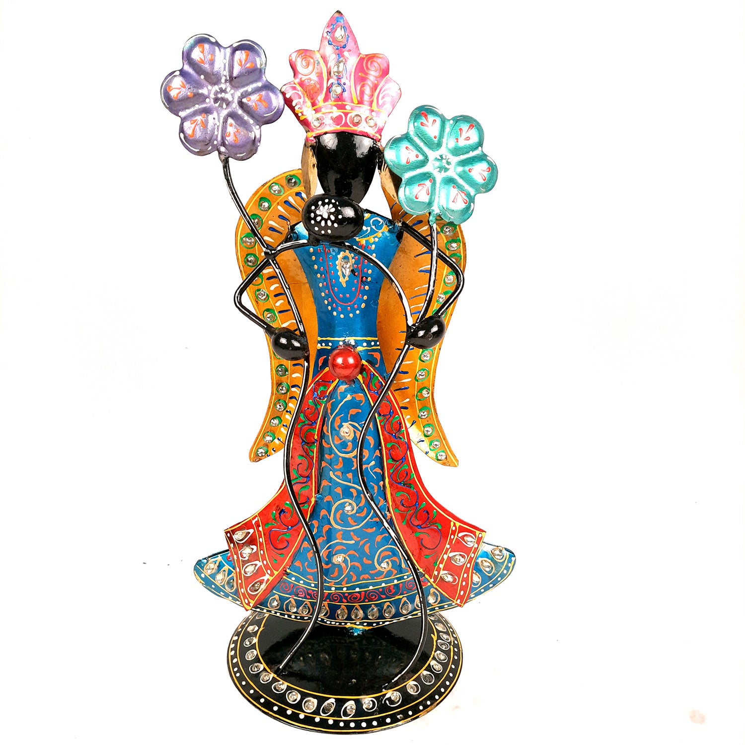 Showpiece Figurines - Angel Playing Harp Design | Fairy Show Piece for - Home, Table, Living Room, TV Unit, Bedroom Decor & Gifts - 16 Inch (Set of 3) - Apkamart