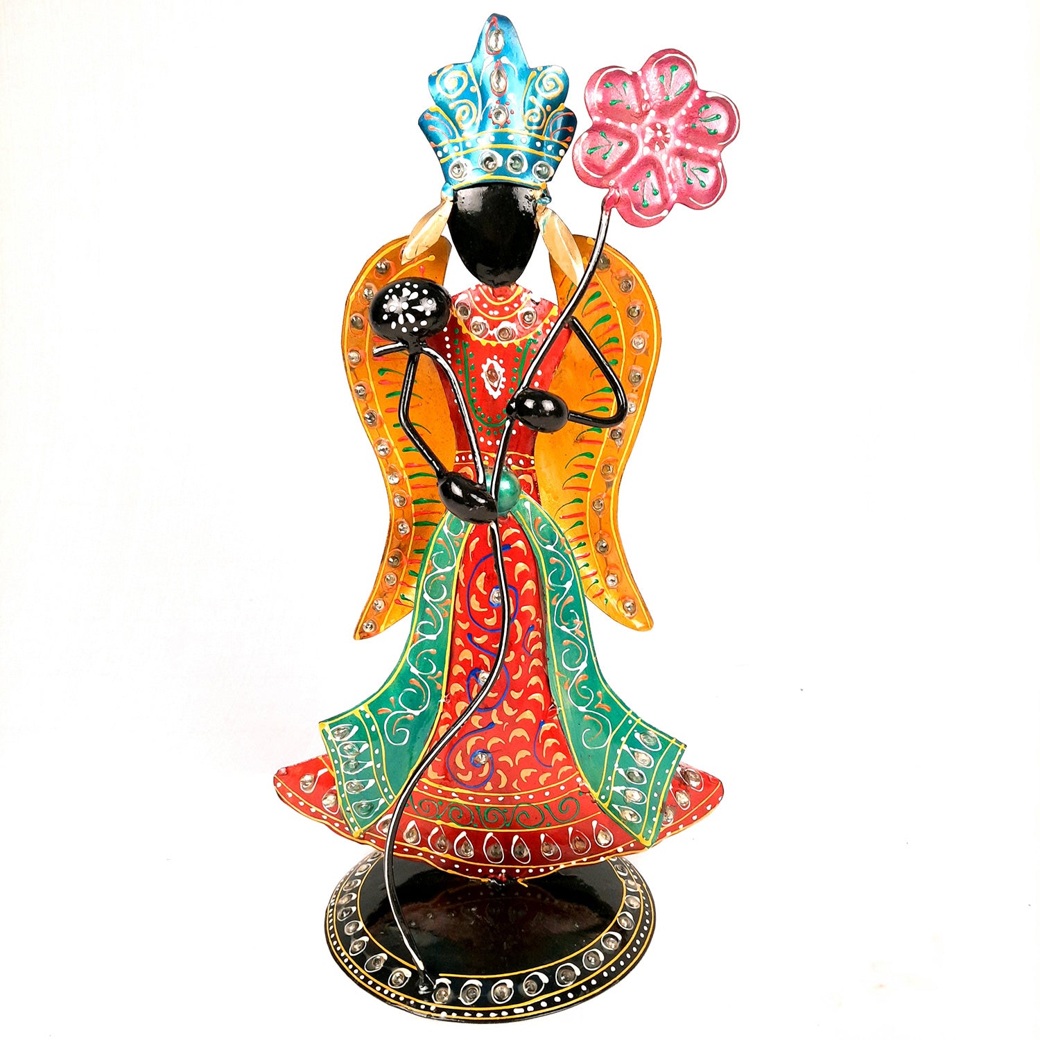 Showpiece Figurines - Angel Playing Harp Design | Fairy Show Piece for - Home, Table, Living Room, TV Unit, Bedroom Decor & Gifts - 16 Inch (Set of 3) - Apkamart
