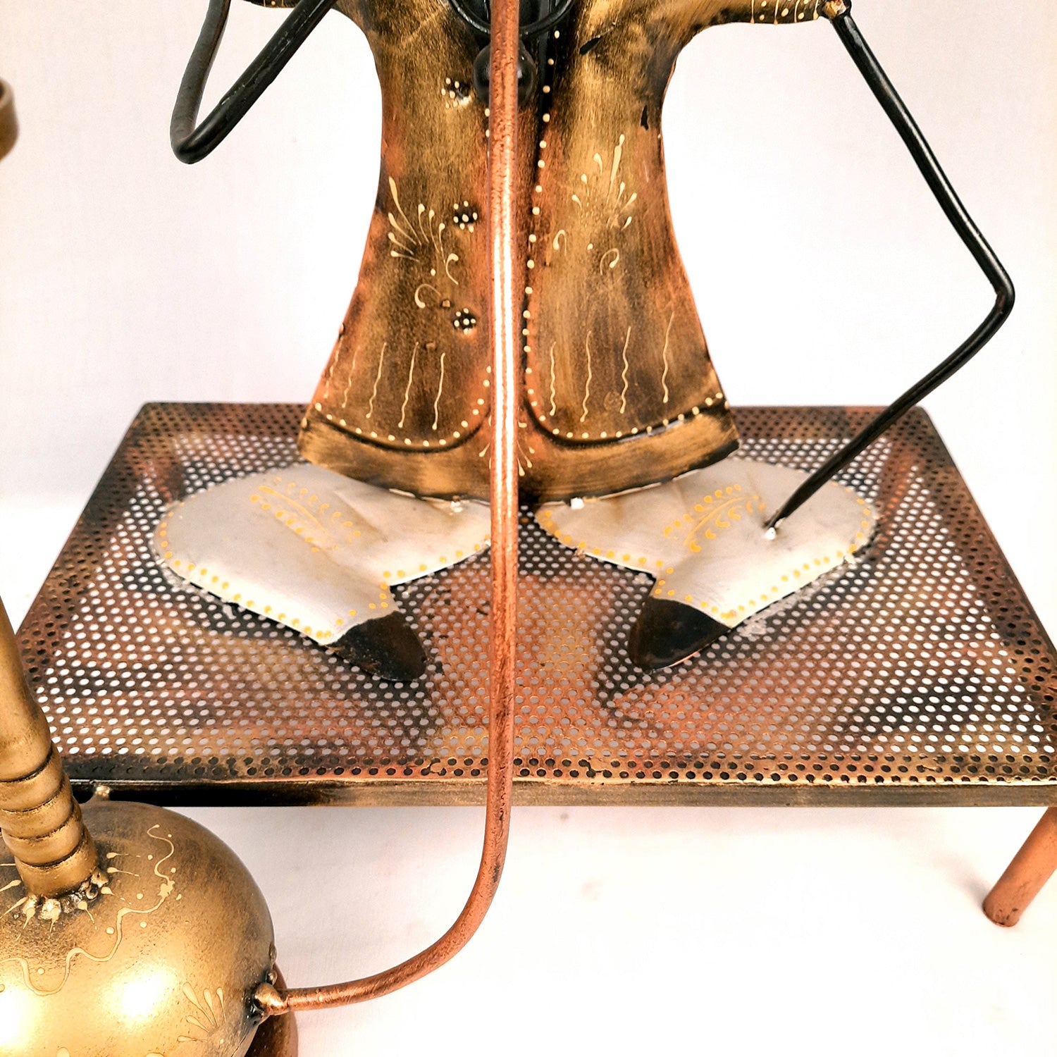 Showpiece - Village Man With Hukka Design | Decorative Big Figurine - for Home, Bedroom, Living Room, Office Desk & Bar Decor - 18 Inch - Apkamart