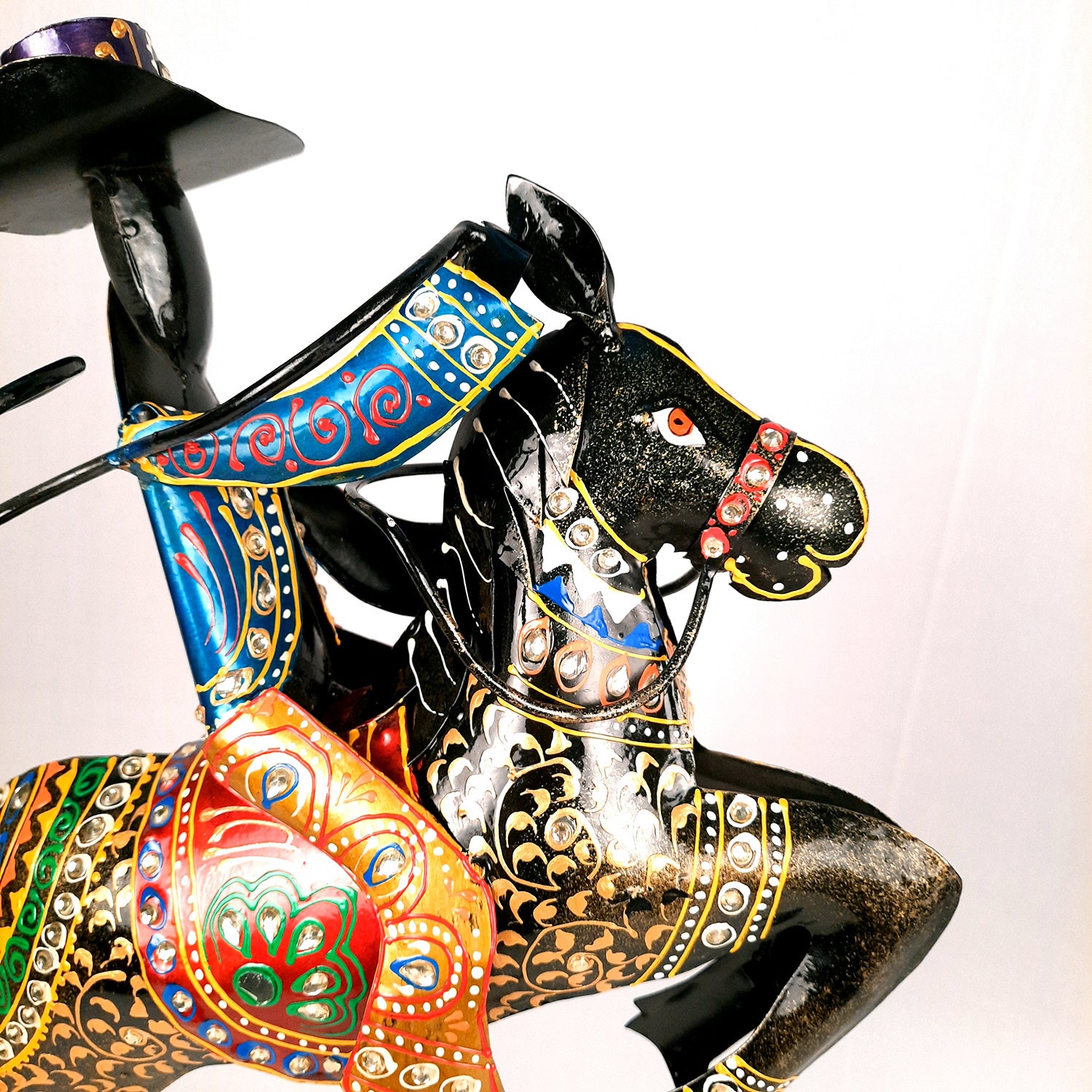 Showpiece - Cowboy Riding On Horse With Hunter Figurine | Decorative Big Show piece - for Home, Corner, Living Room, Office Desk & Table Decor | Gifts For Him - 16 Inch (Set of 2) - Apkamart