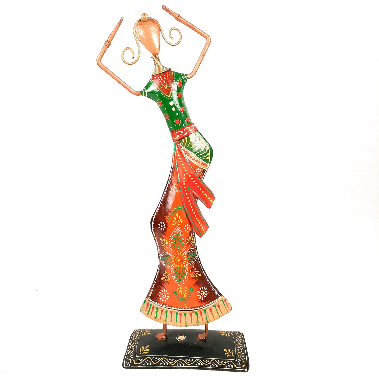 Showpiece Figurine - Dancing Lady | Female Figurines | Decorative Showpieces - for Home, Bedroom, Living Room, Office Desk & Table | Gifts For Housewarming & Festivals - 20 Inch - Apkamart