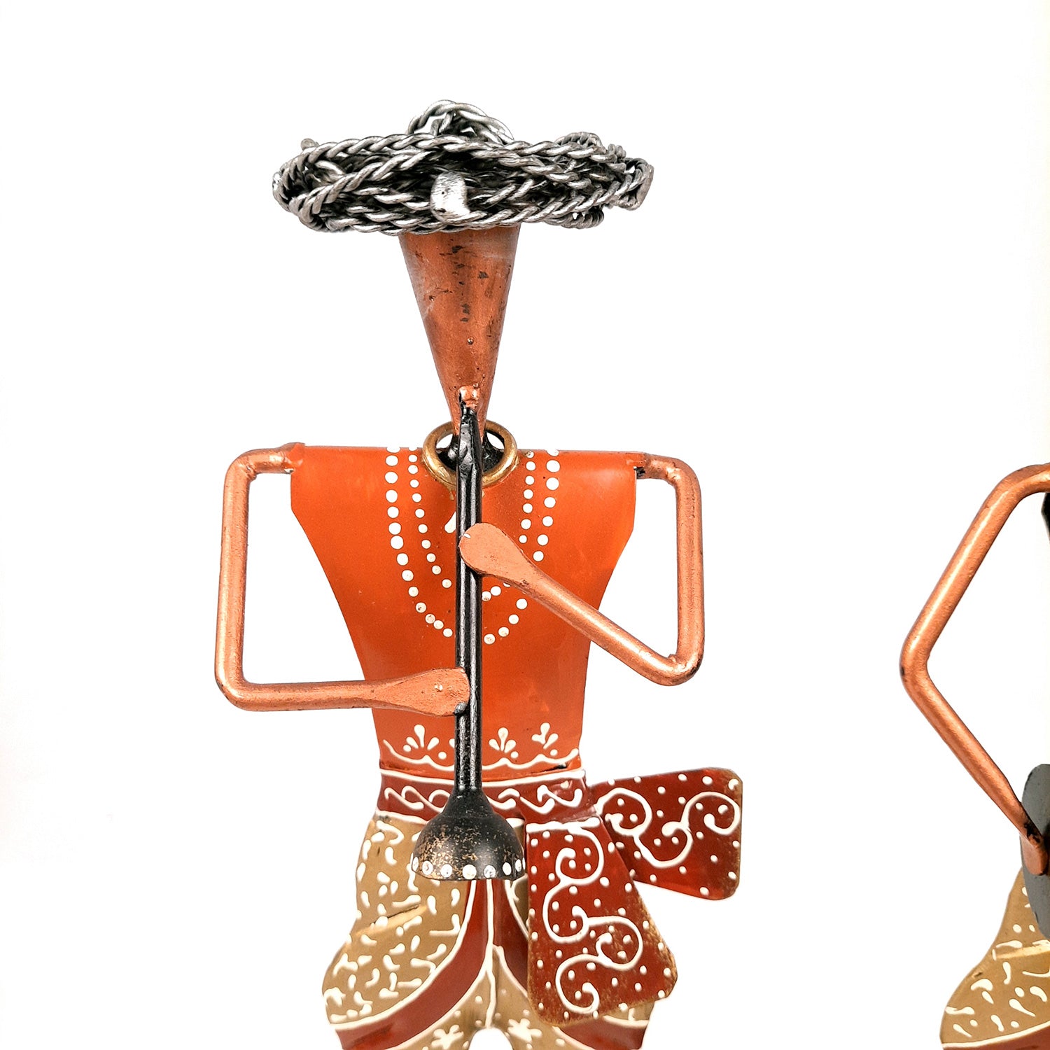 Musician Figurines - Musician Playing Dholak, Sitar & Shehnai - 14 Inch -Set of 3-Apkamart #style_Pack of 2